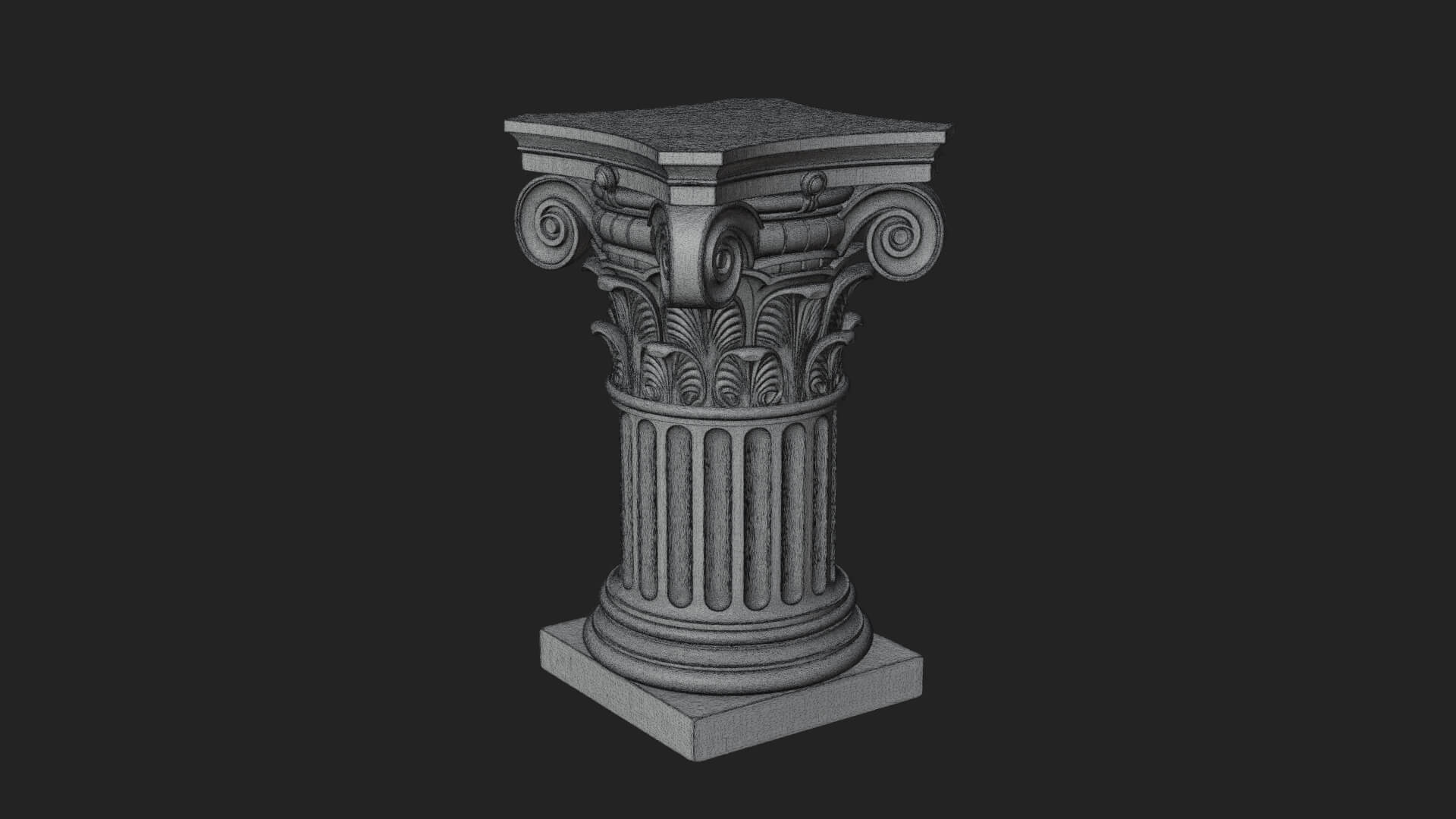 Fluted Classical Column Design 8 3D Print Model 3D Model