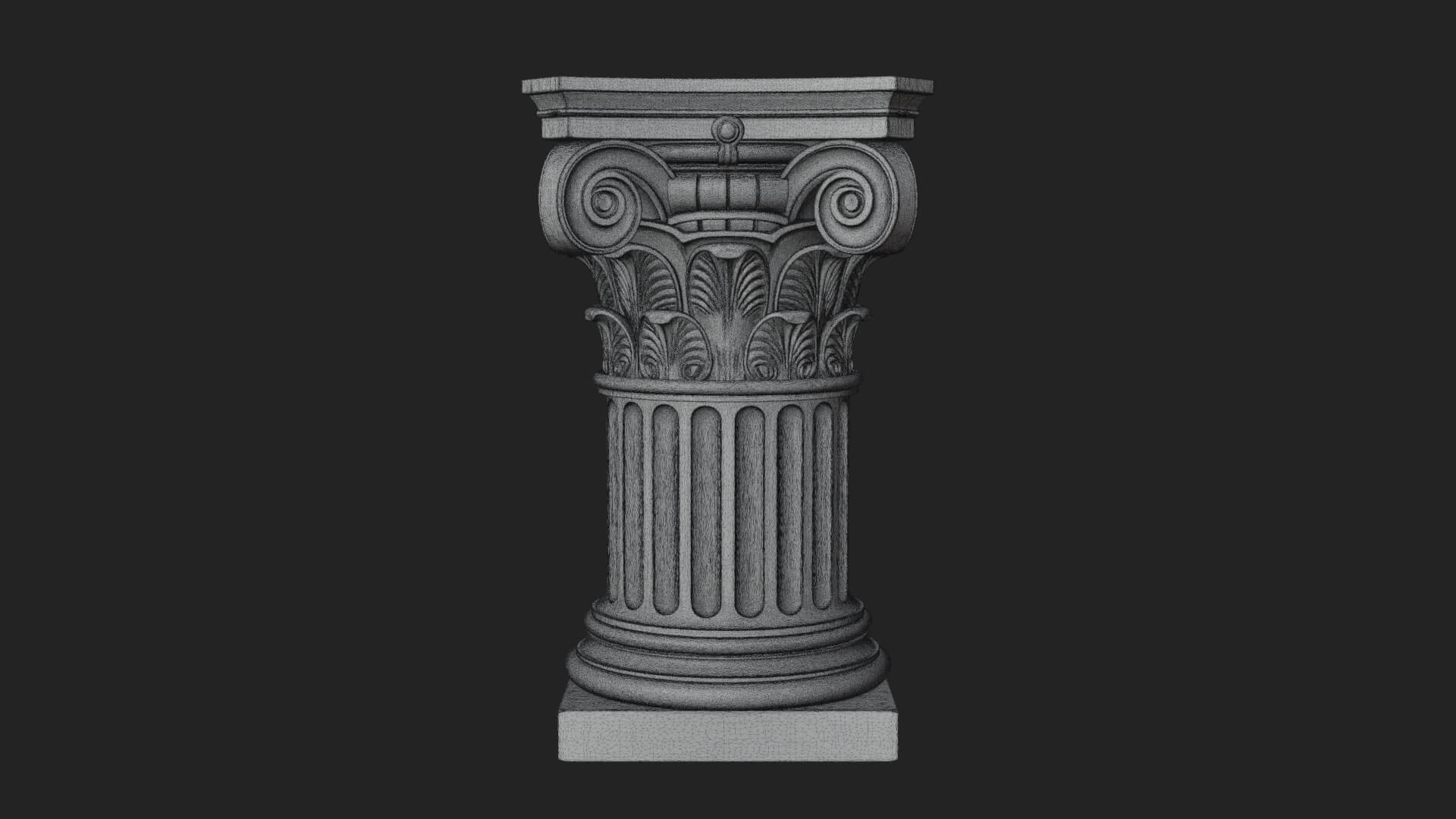 Fluted Classical Column Design 8 3D Print Model 3D Model