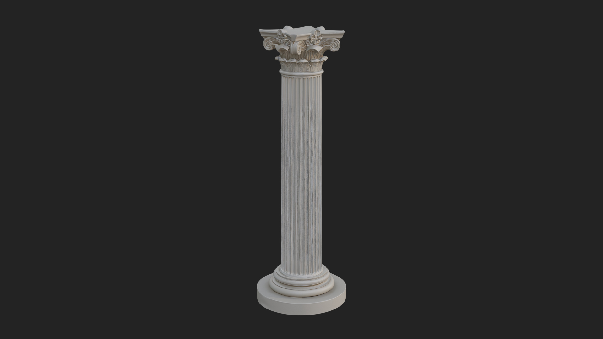 Fluted Stone Column Design 13 3D Print Model 3D Model