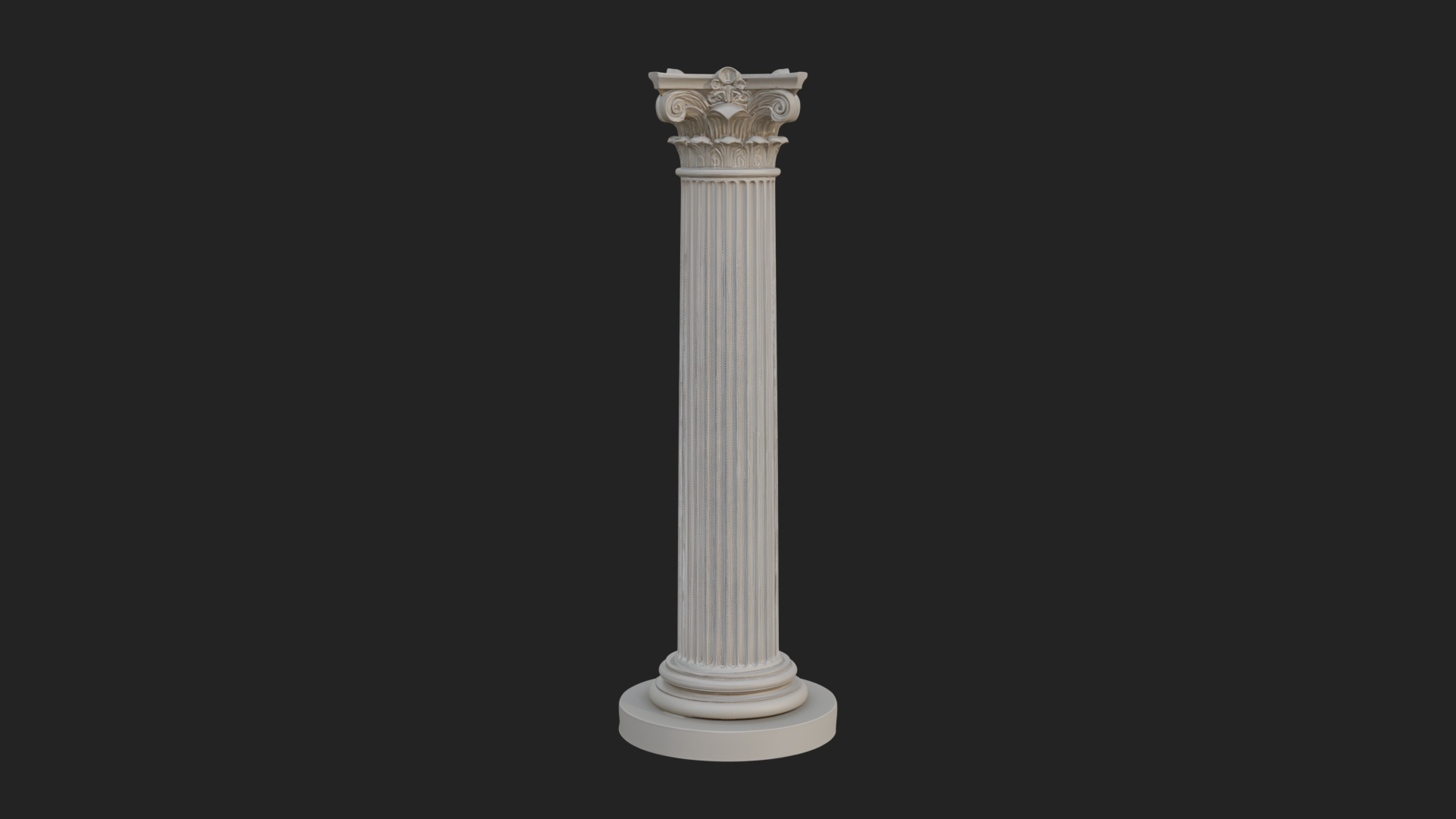 Fluted Stone Column Design 13 3D Print Model 3D Model
