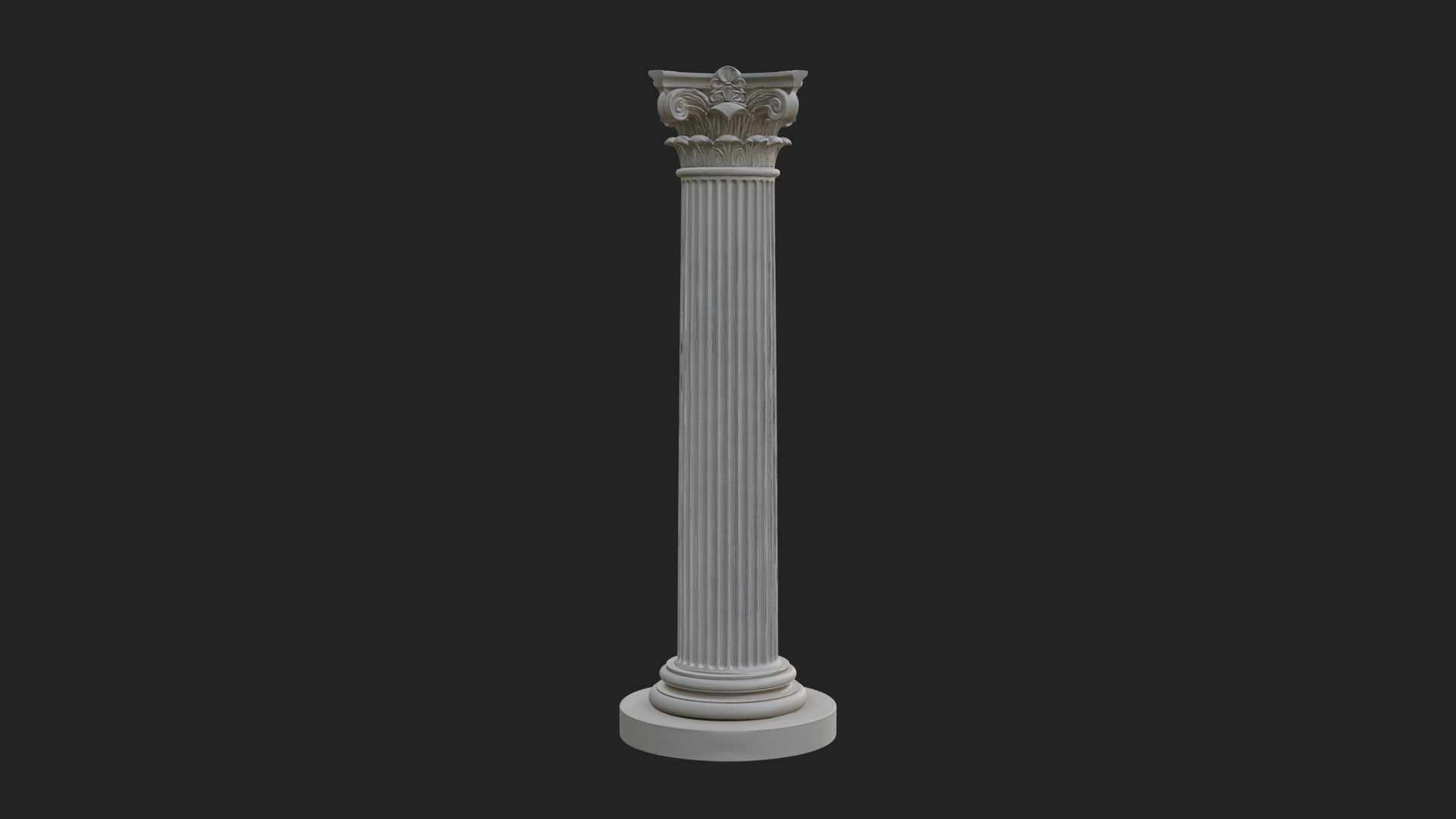 Fluted Stone Column Design 13 3D Print Model 3D Model