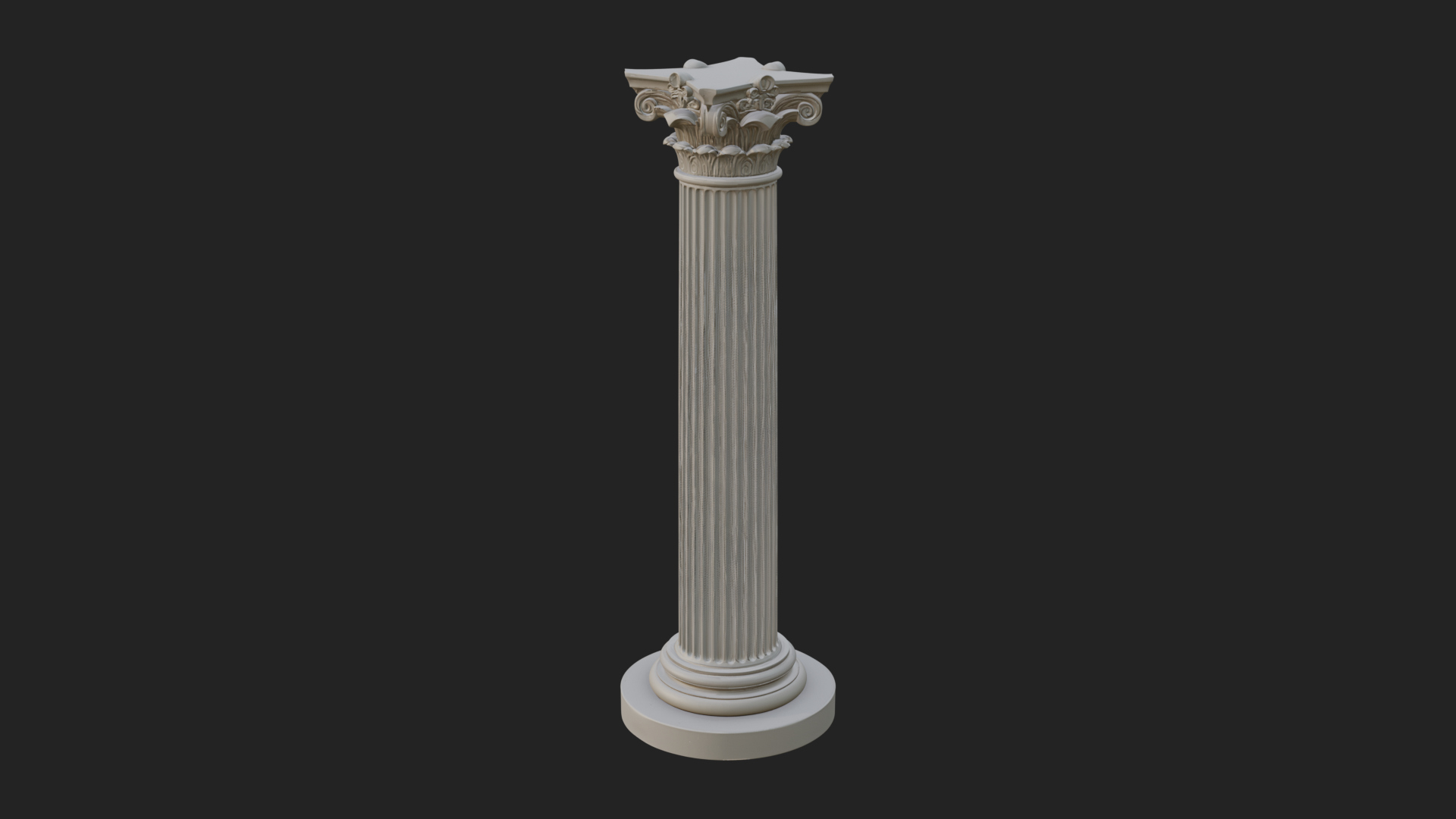 Fluted Stone Column Design 13 3D Print Model 3D Model
