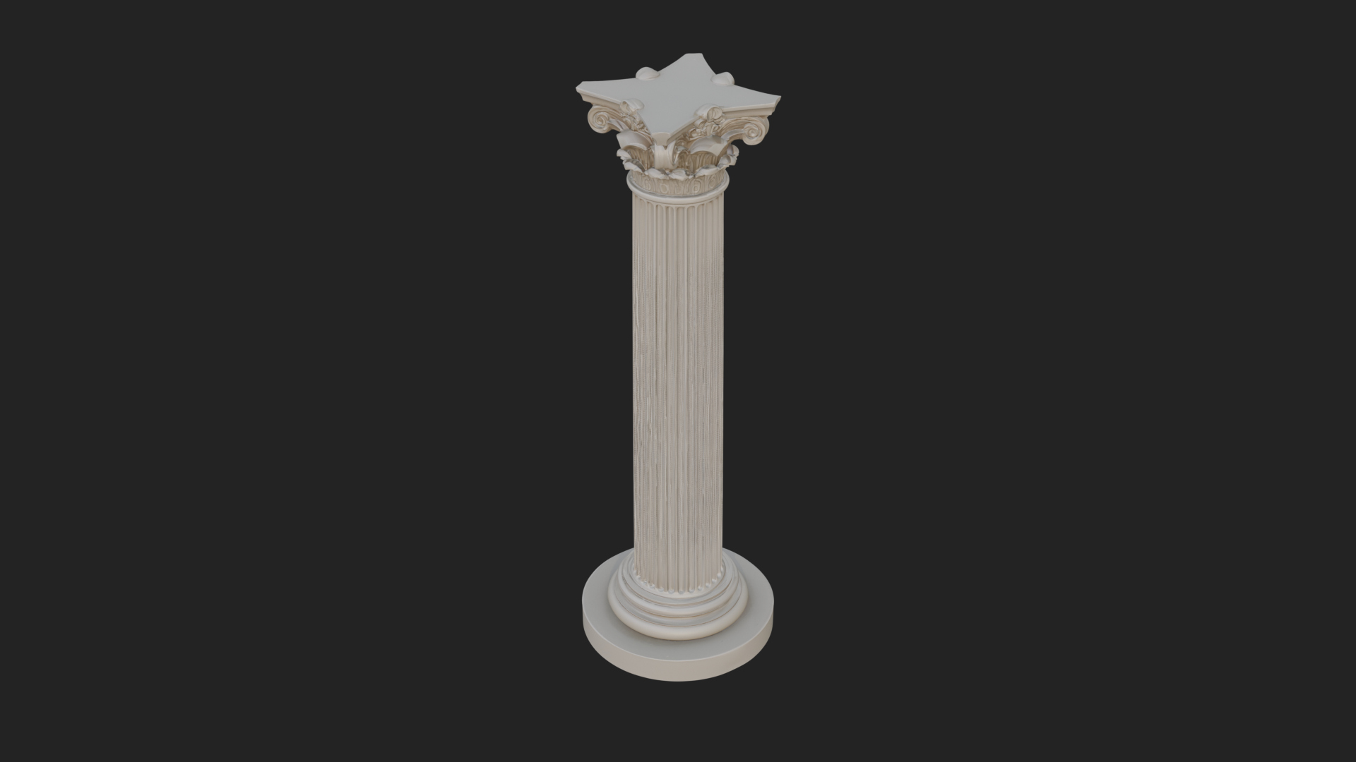 Fluted Stone Column Design 13 3D Print Model 3D Model