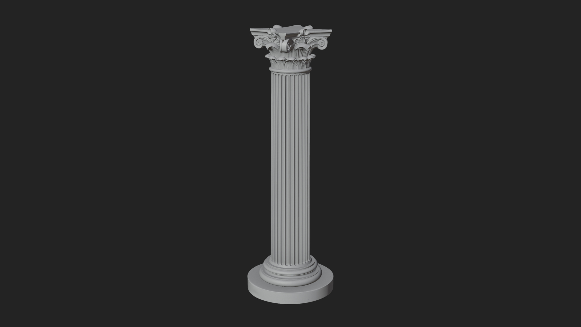 Fluted Stone Column Design 13 3D Print Model 3D Model