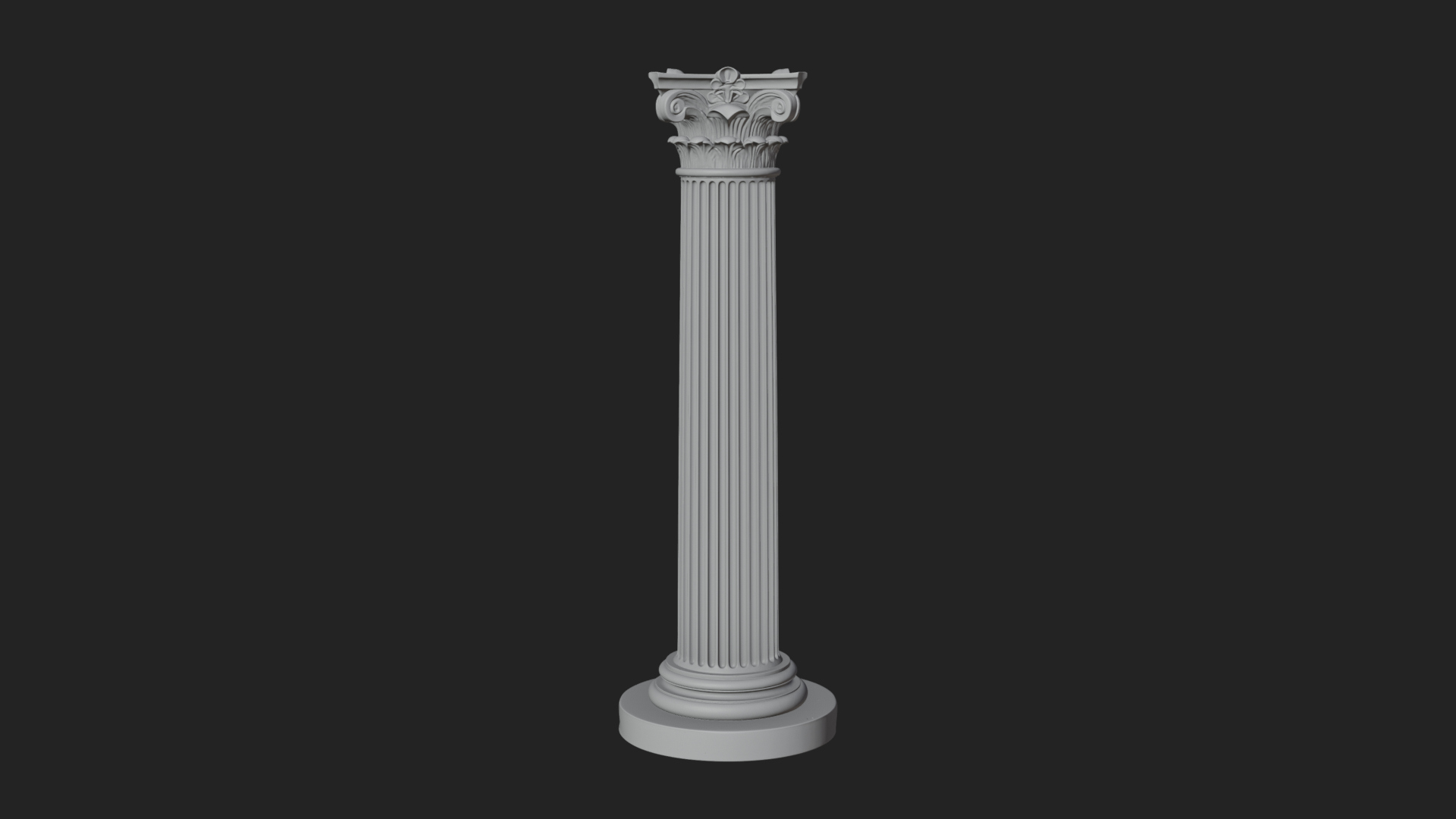 Fluted Stone Column Design 13 3D Print Model 3D Model