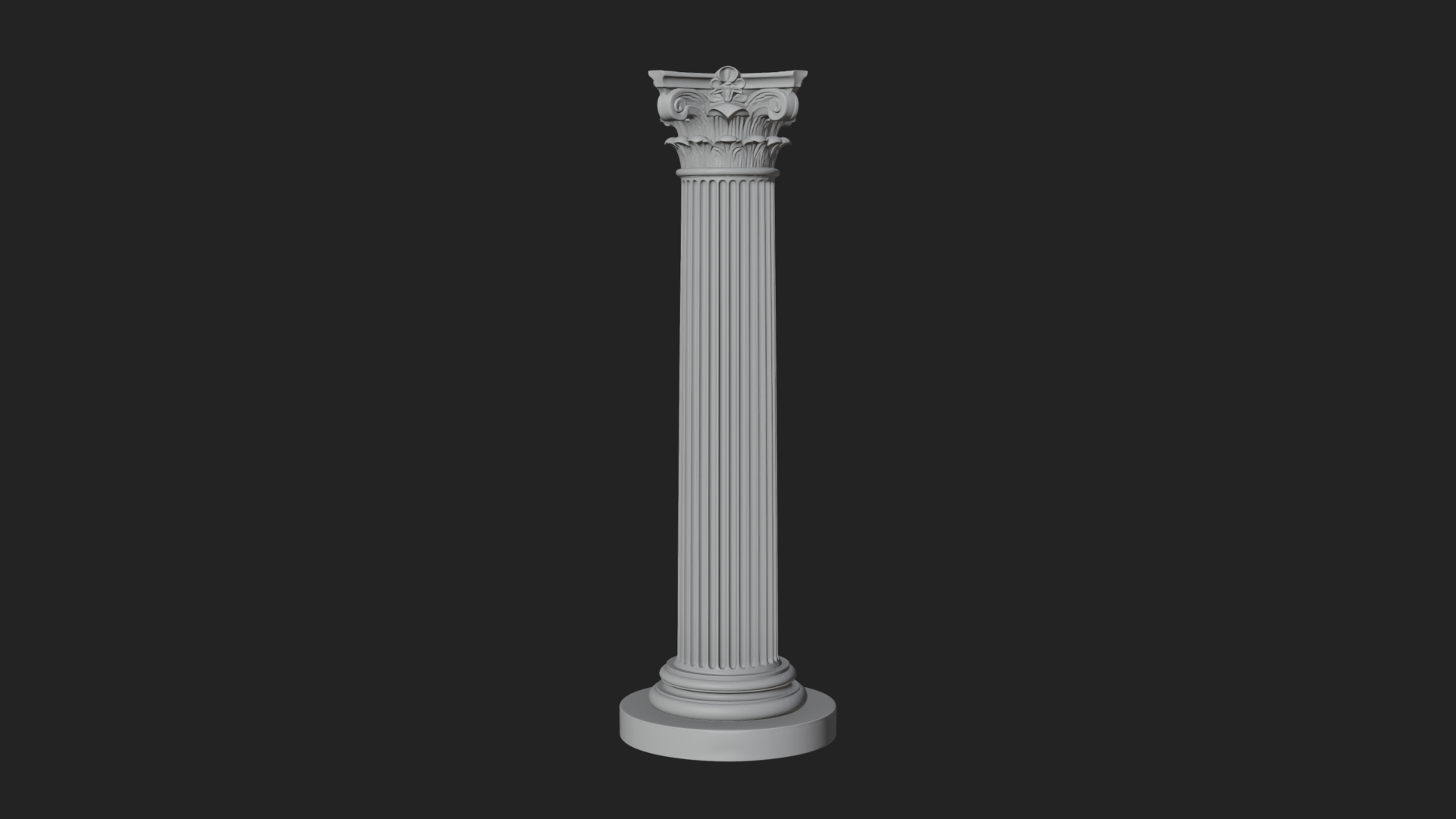 Fluted Stone Column Design 13 3D Print Model 3D Model