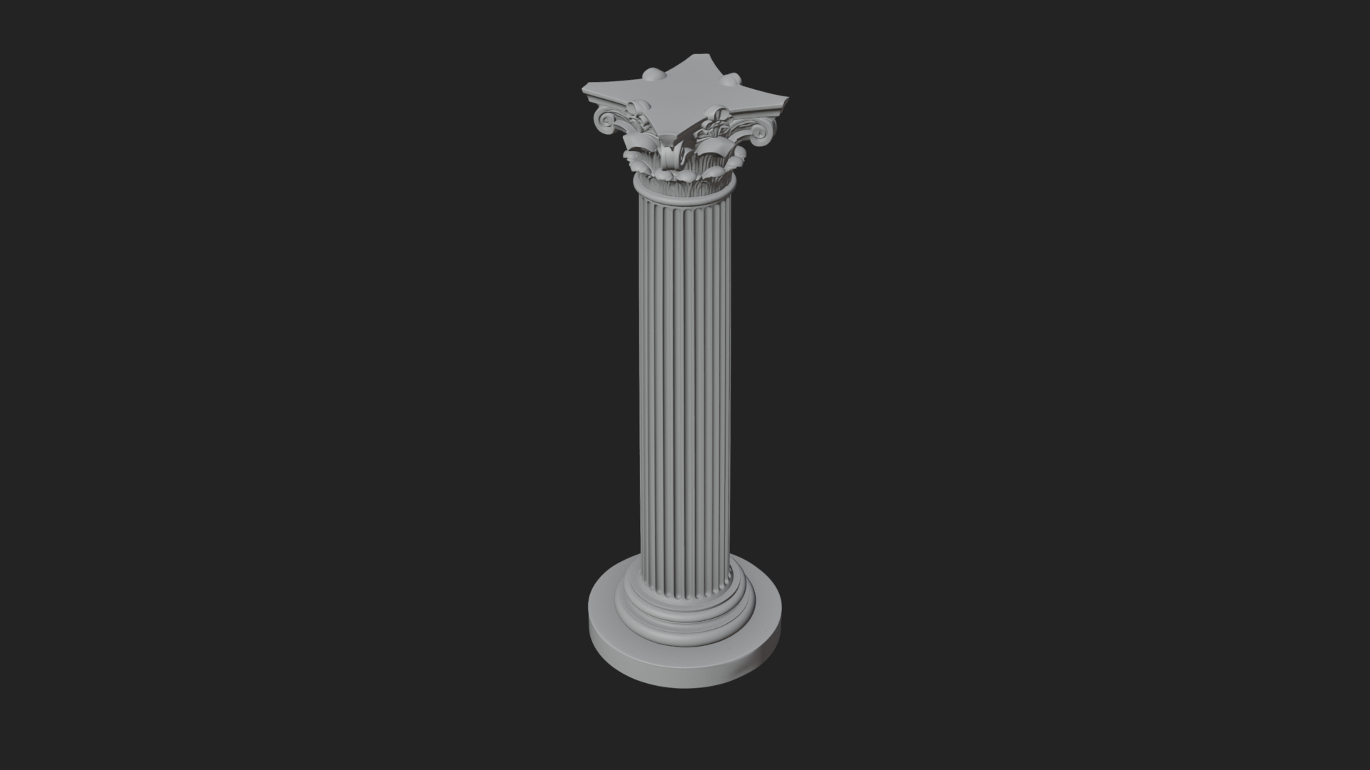 Fluted Stone Column Design 13 3D Print Model 3D Model