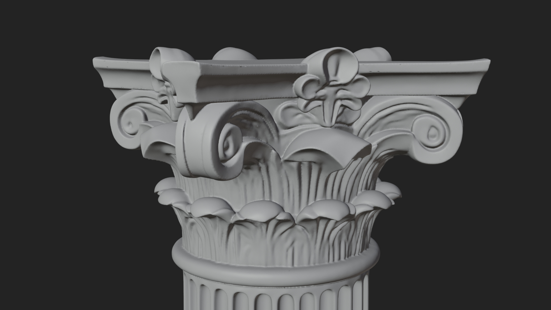 Fluted Stone Column Design 13 3D Print Model 3D Model