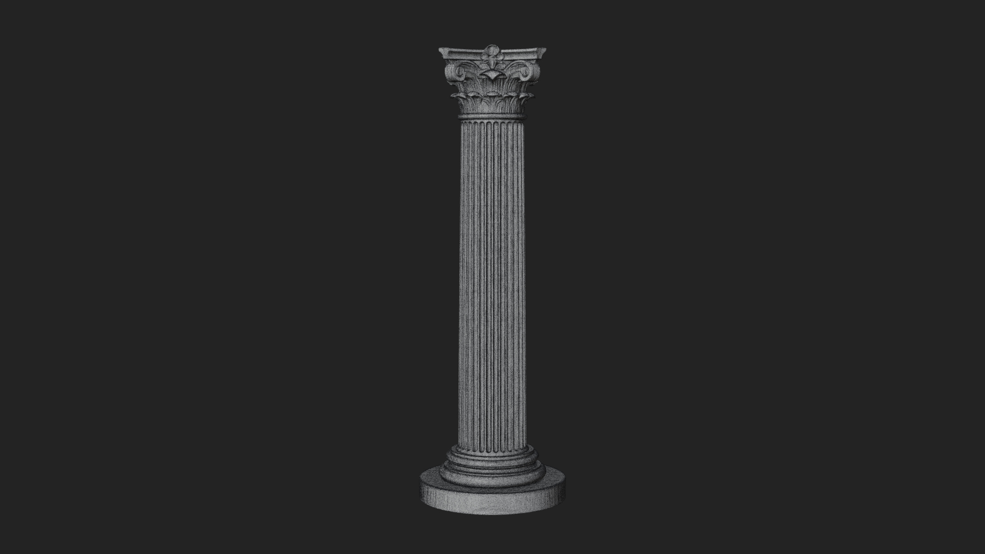 Fluted Stone Column Design 13 3D Print Model 3D Model