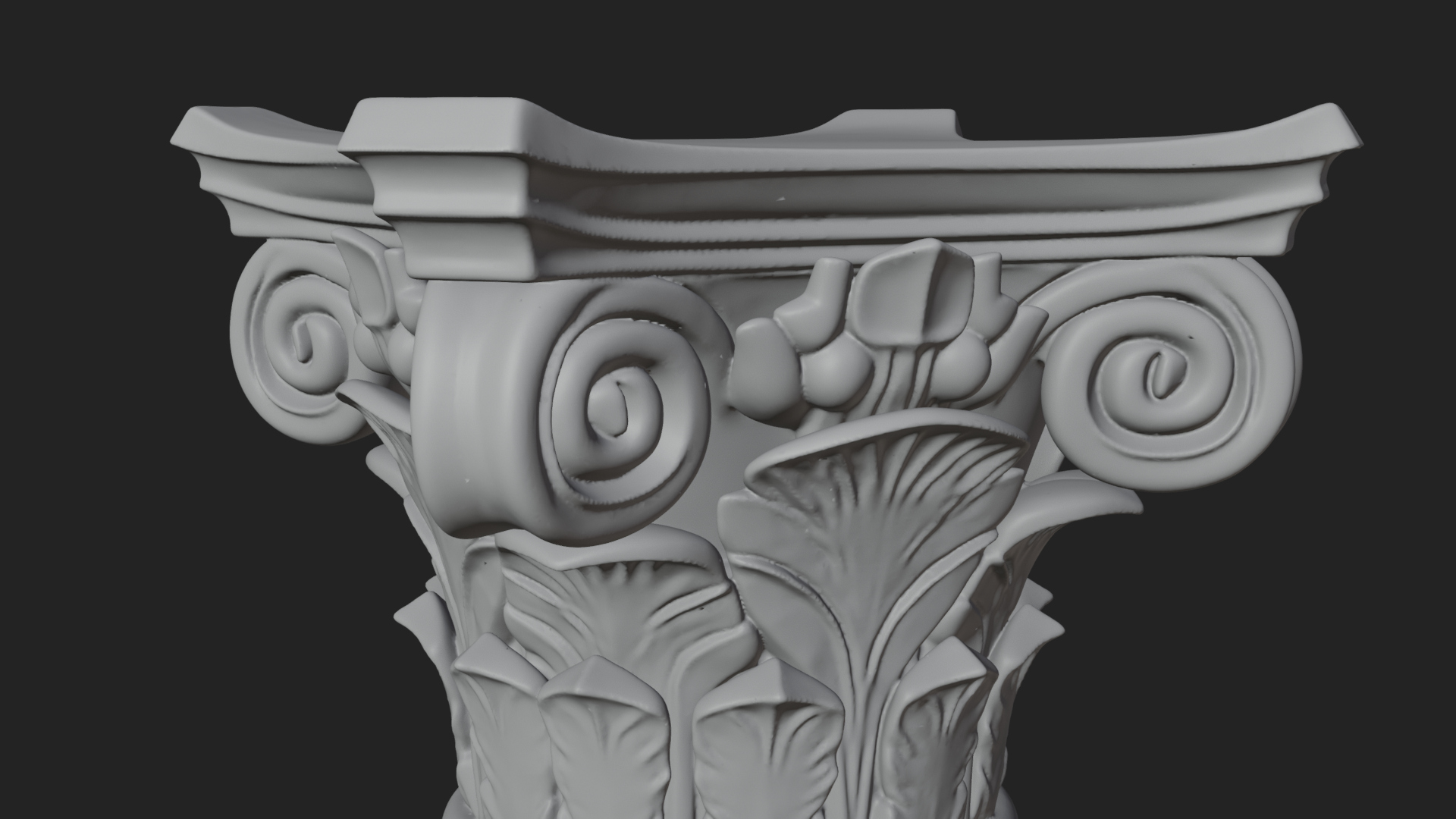 Fluted Stone Column Design 14 3D Print Model 3D Model