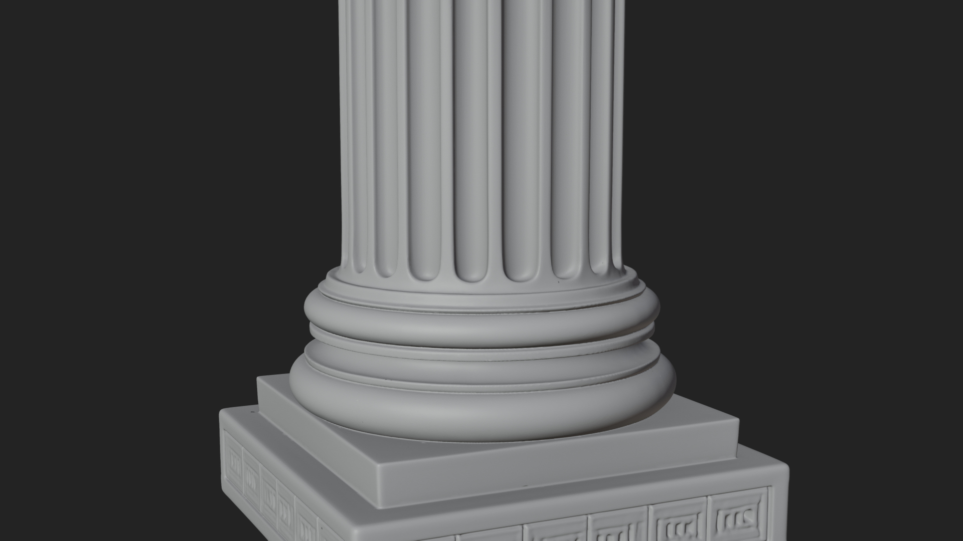 Fluted Stone Column Design 14 3D Print Model 3D Model