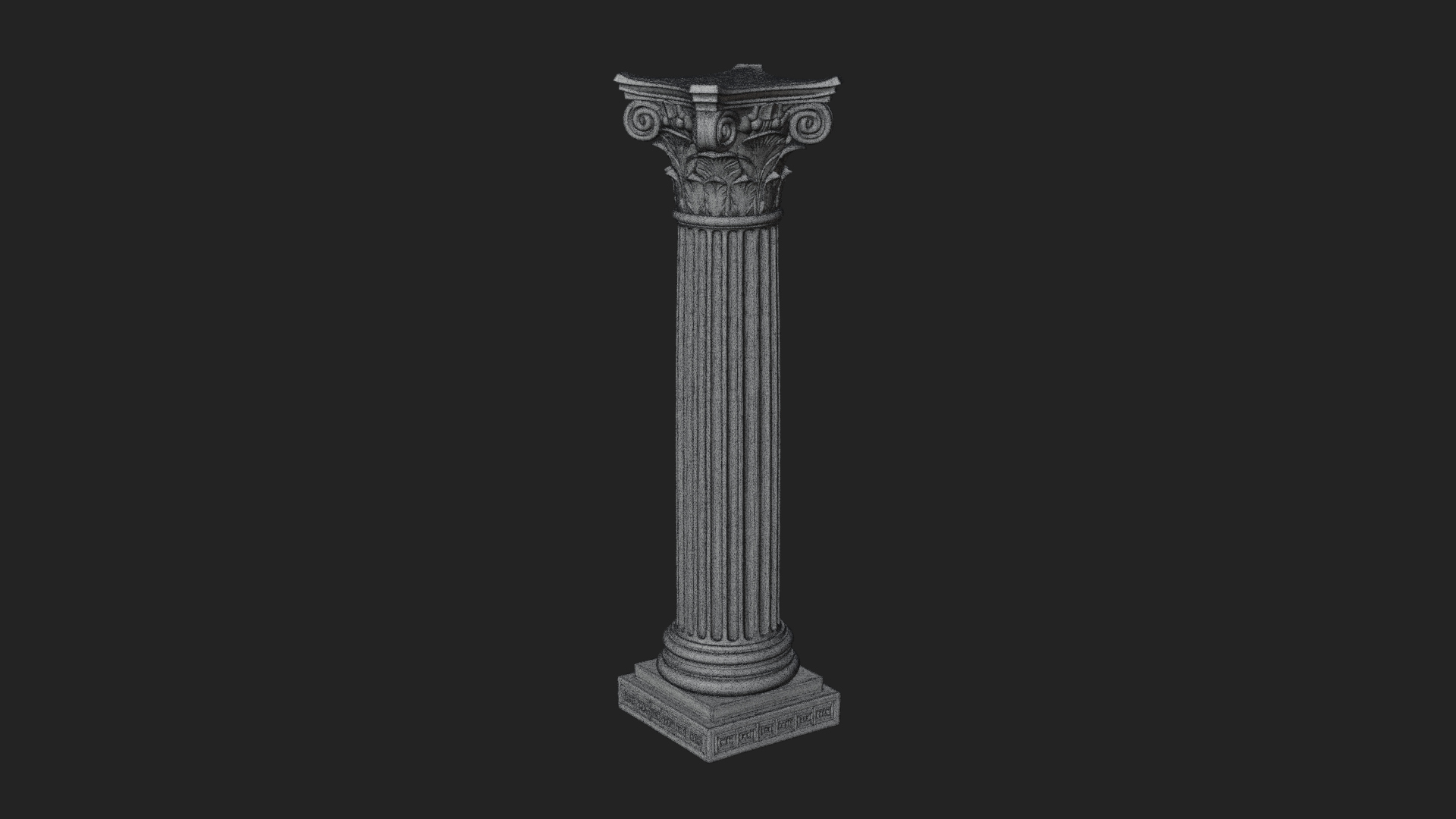 Fluted Stone Column Design 14 3D Print Model 3D Model