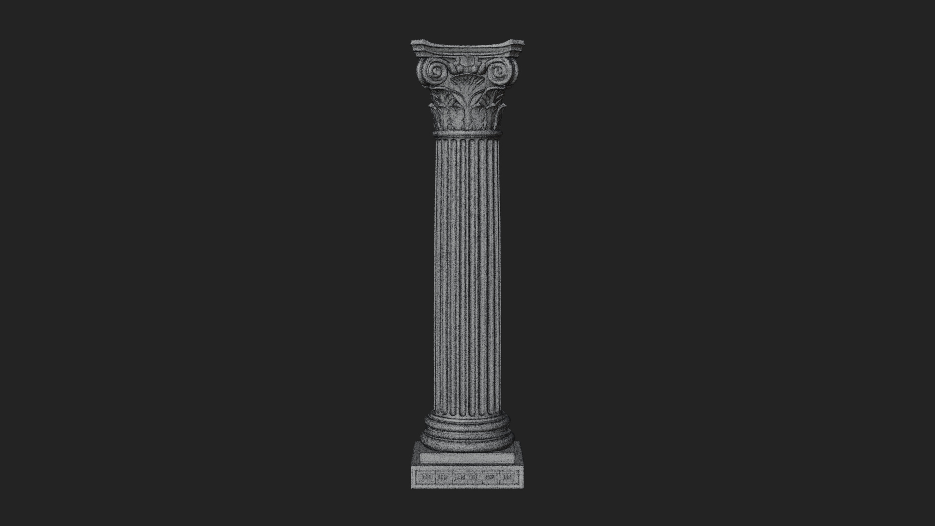 Fluted Stone Column Design 14 3D Print Model 3D Model