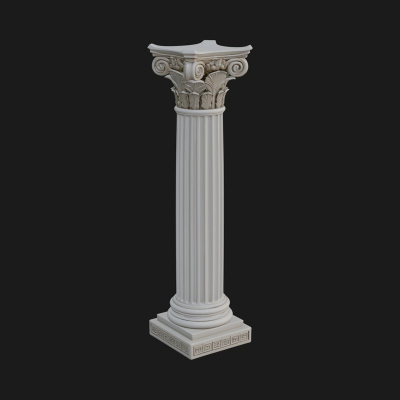 Fluted Stone Column Design 14 3D Print Model
