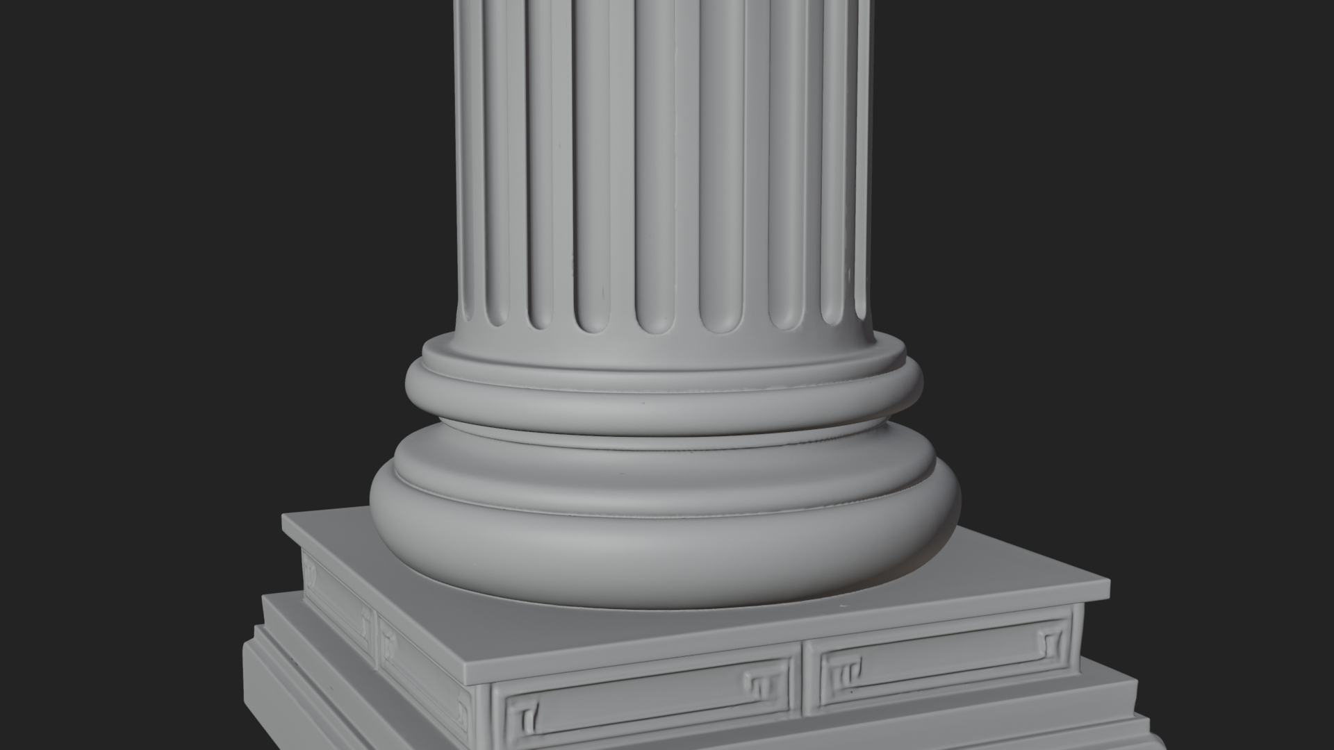 Fluted Stone Column Design 15 3D Print Model 3D Model