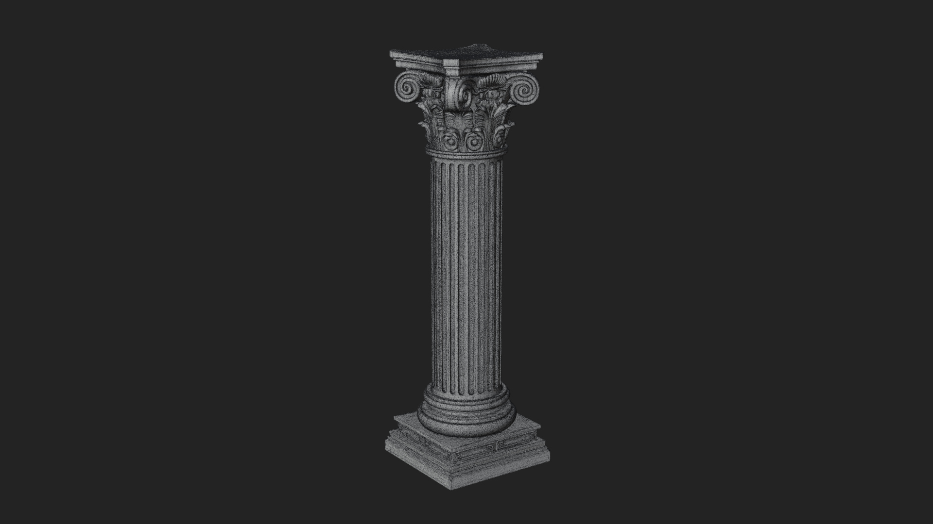 Fluted Stone Column Design 15 3D Print Model 3D Model