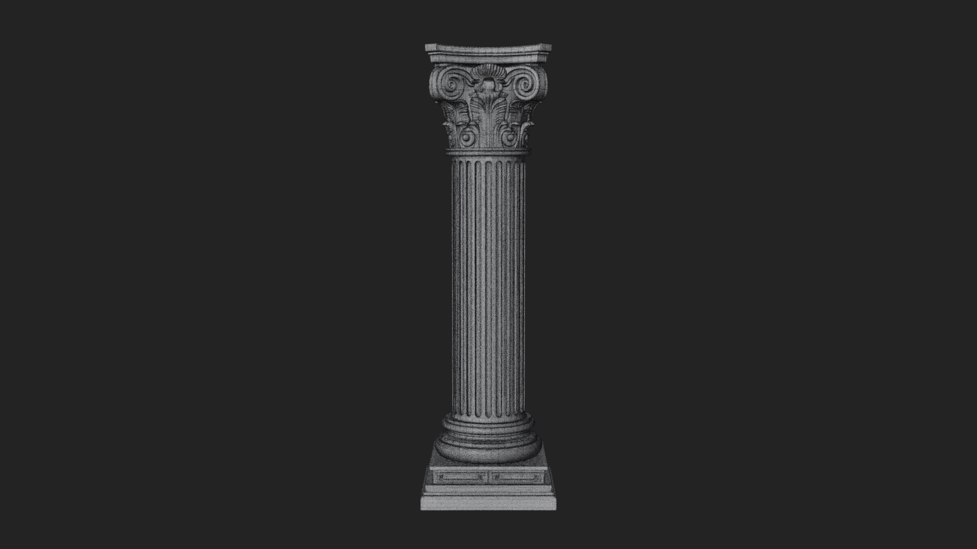 Fluted Stone Column Design 15 3D Print Model 3D Model