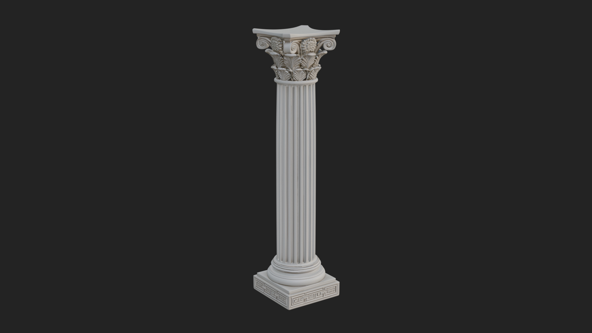 Fluted Stone Column Design 16 3d Print Model 3D Model