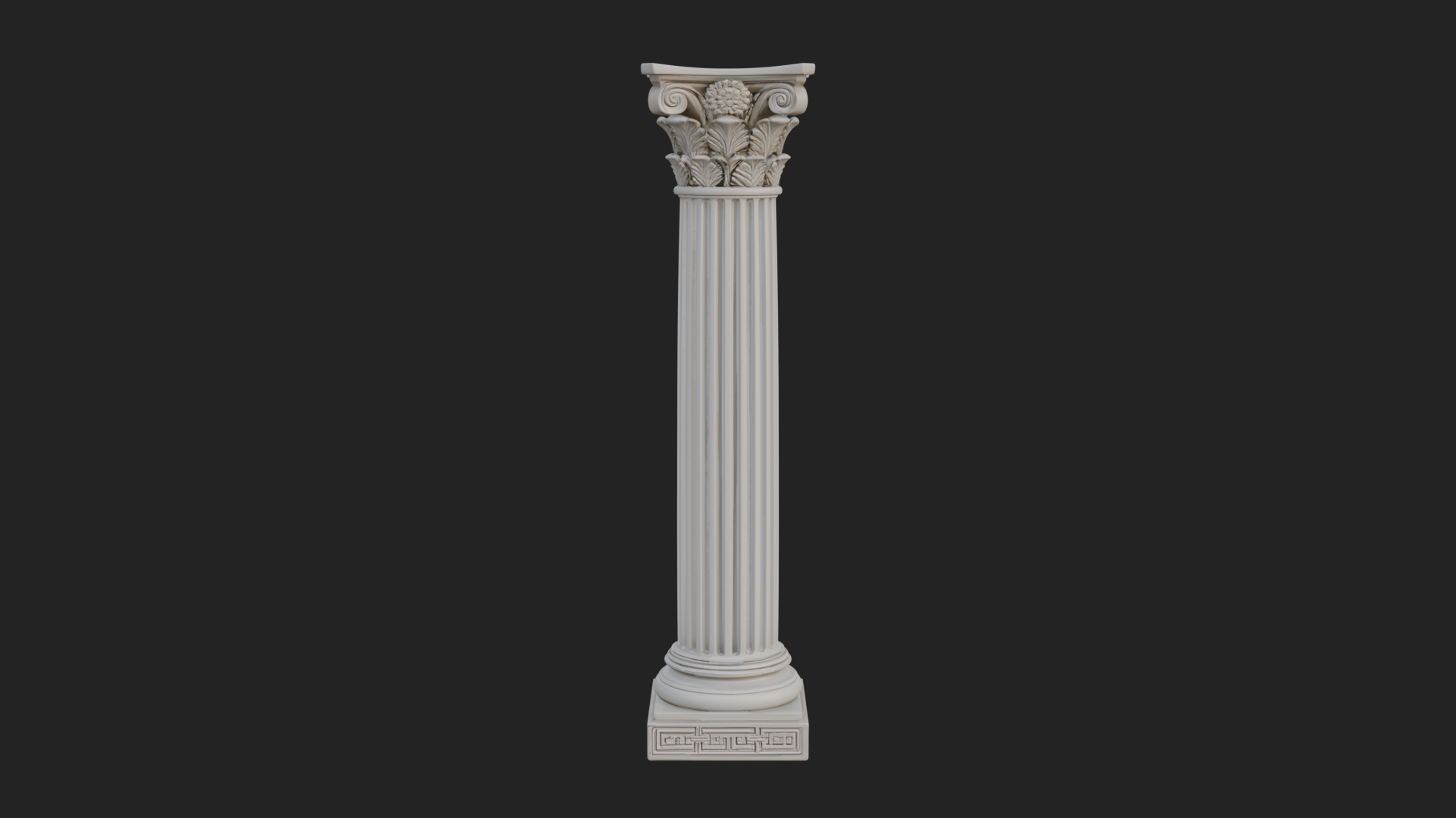 Fluted Stone Column Design 16 3d Print Model 3D Model
