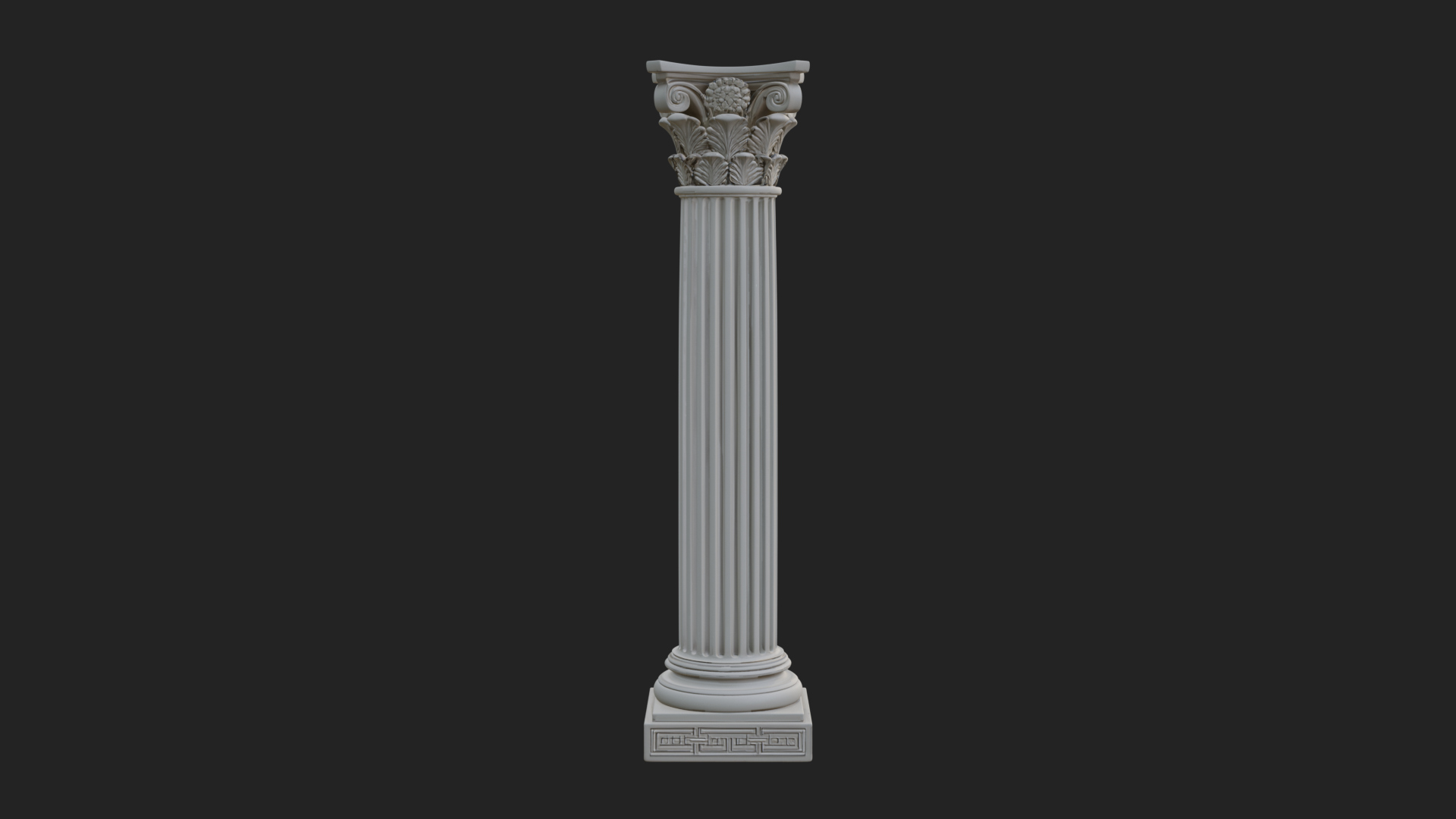Fluted Stone Column Design 16 3d Print Model 3D Model