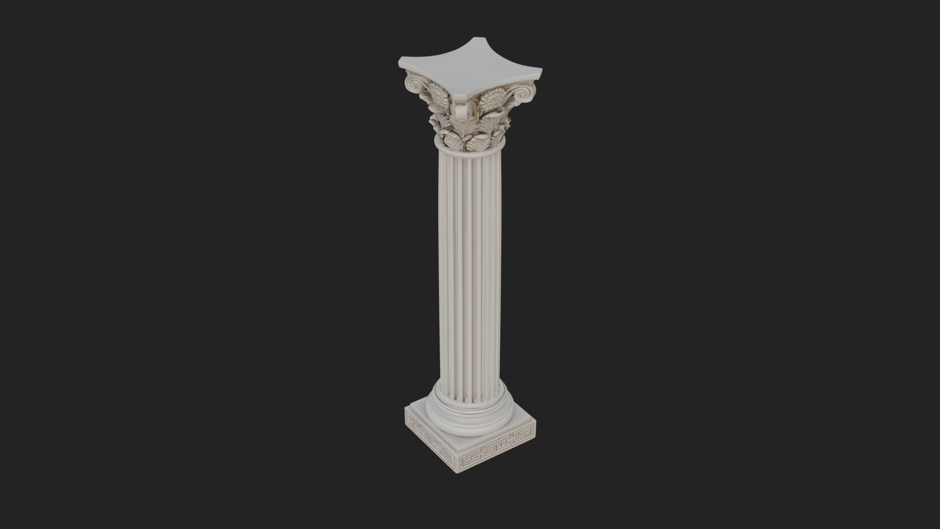 Fluted Stone Column Design 16 3d Print Model 3D Model