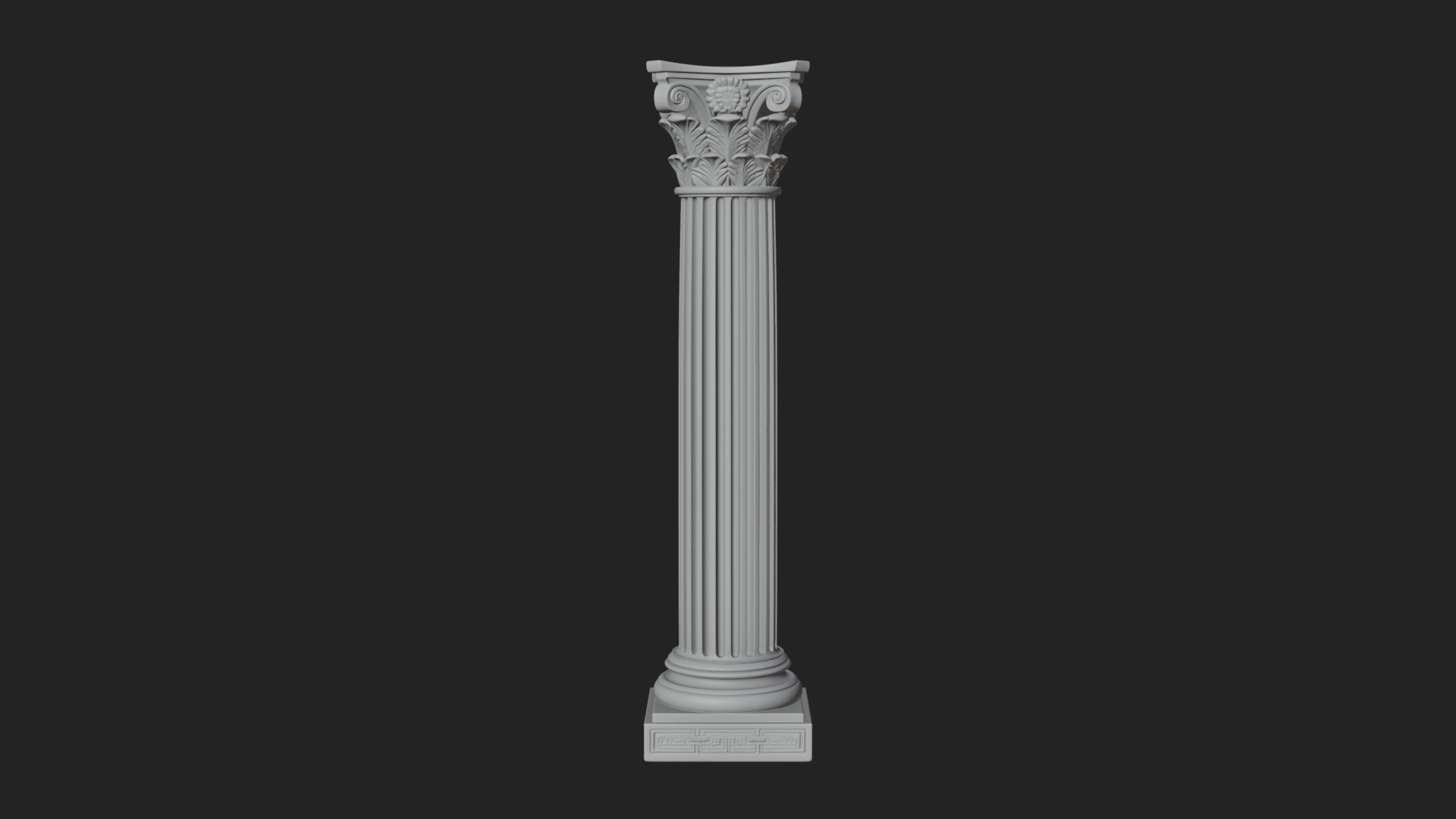 Fluted Stone Column Design 16 3d Print Model 3D Model