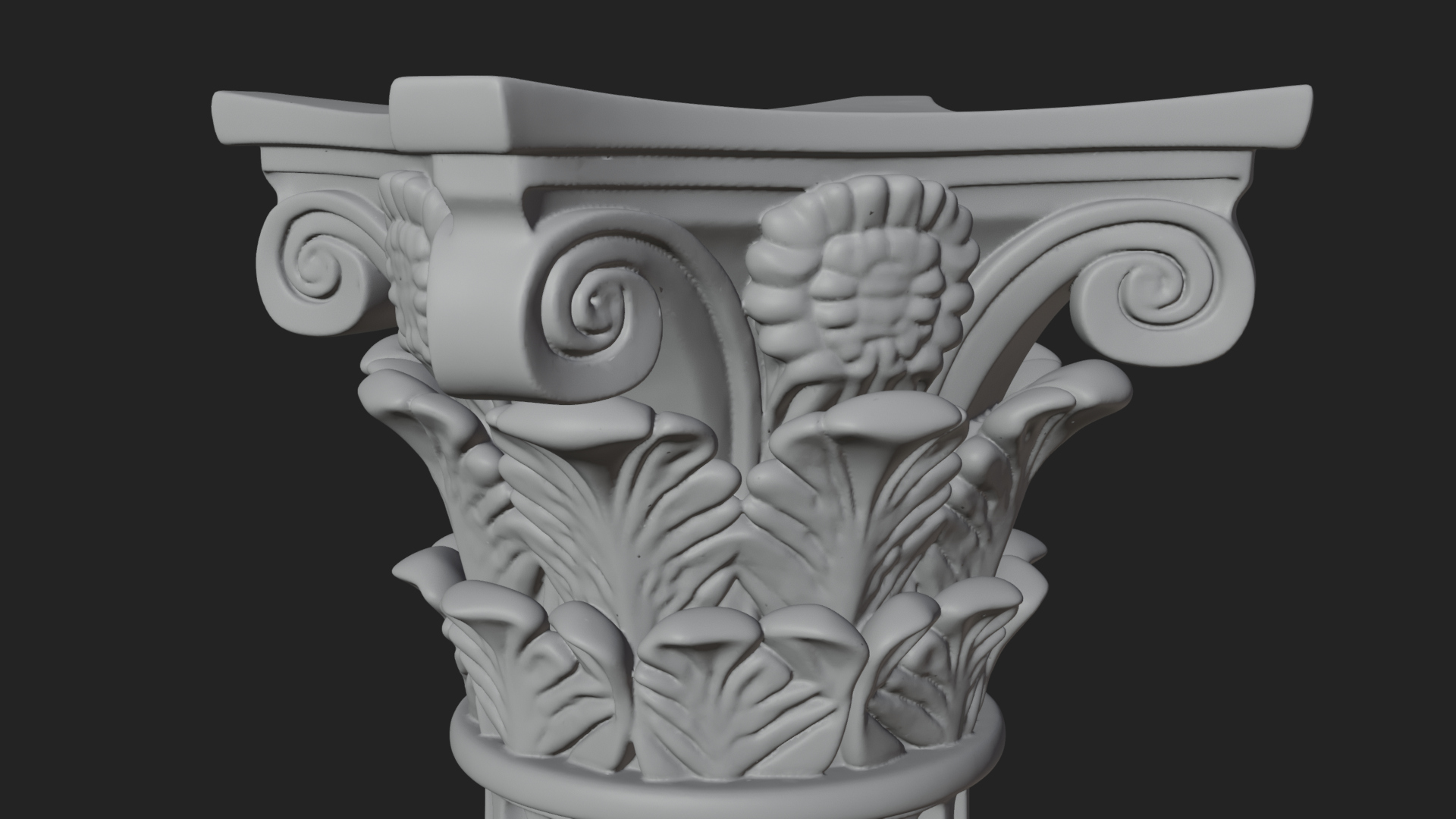 Fluted Stone Column Design 16 3d Print Model 3D Model