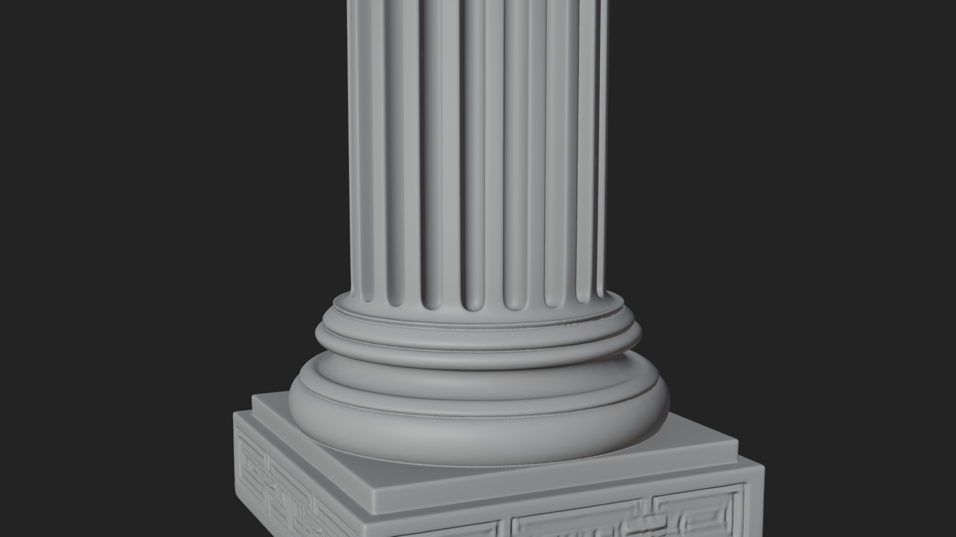 Fluted Stone Column Design 16 3d Print Model 3D Model