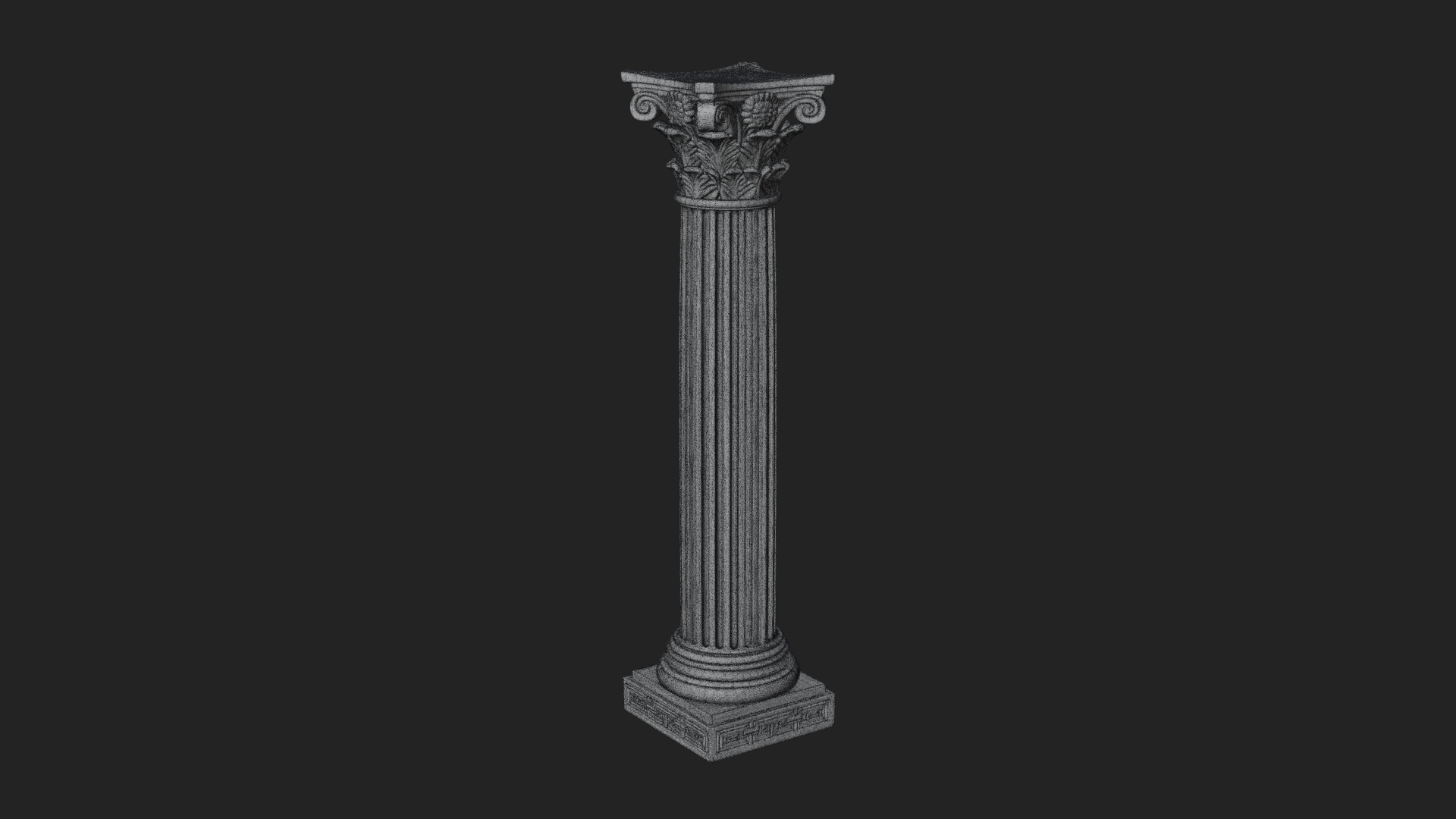 Fluted Stone Column Design 16 3d Print Model 3D Model