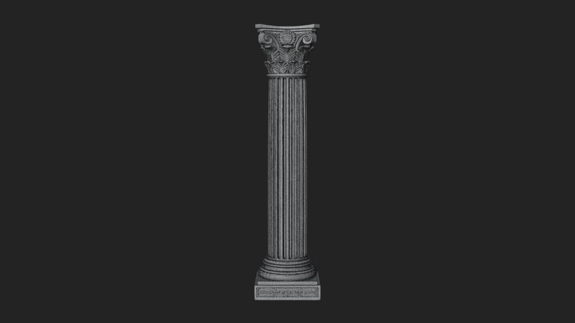Fluted Stone Column Design 16 3d Print Model 3D Model
