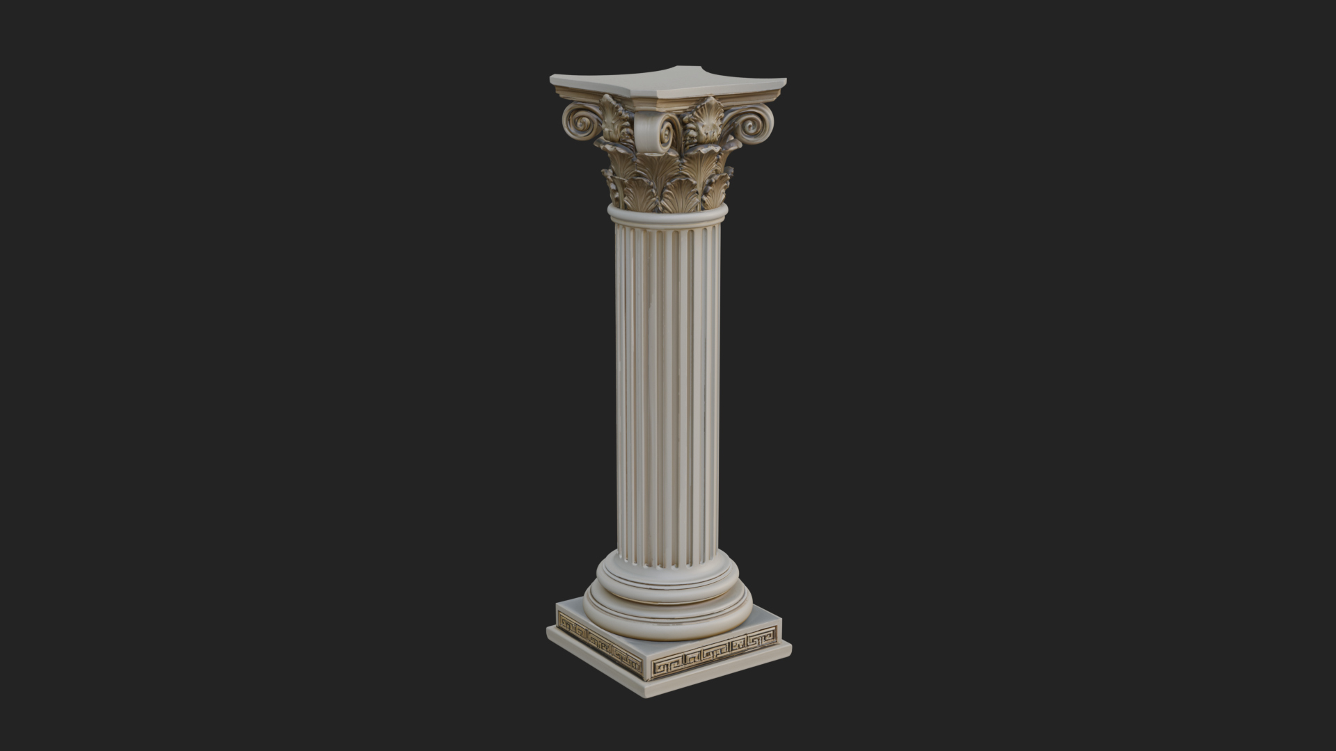 Fluted Stone Column Design 17 3D Print Model 3D Model