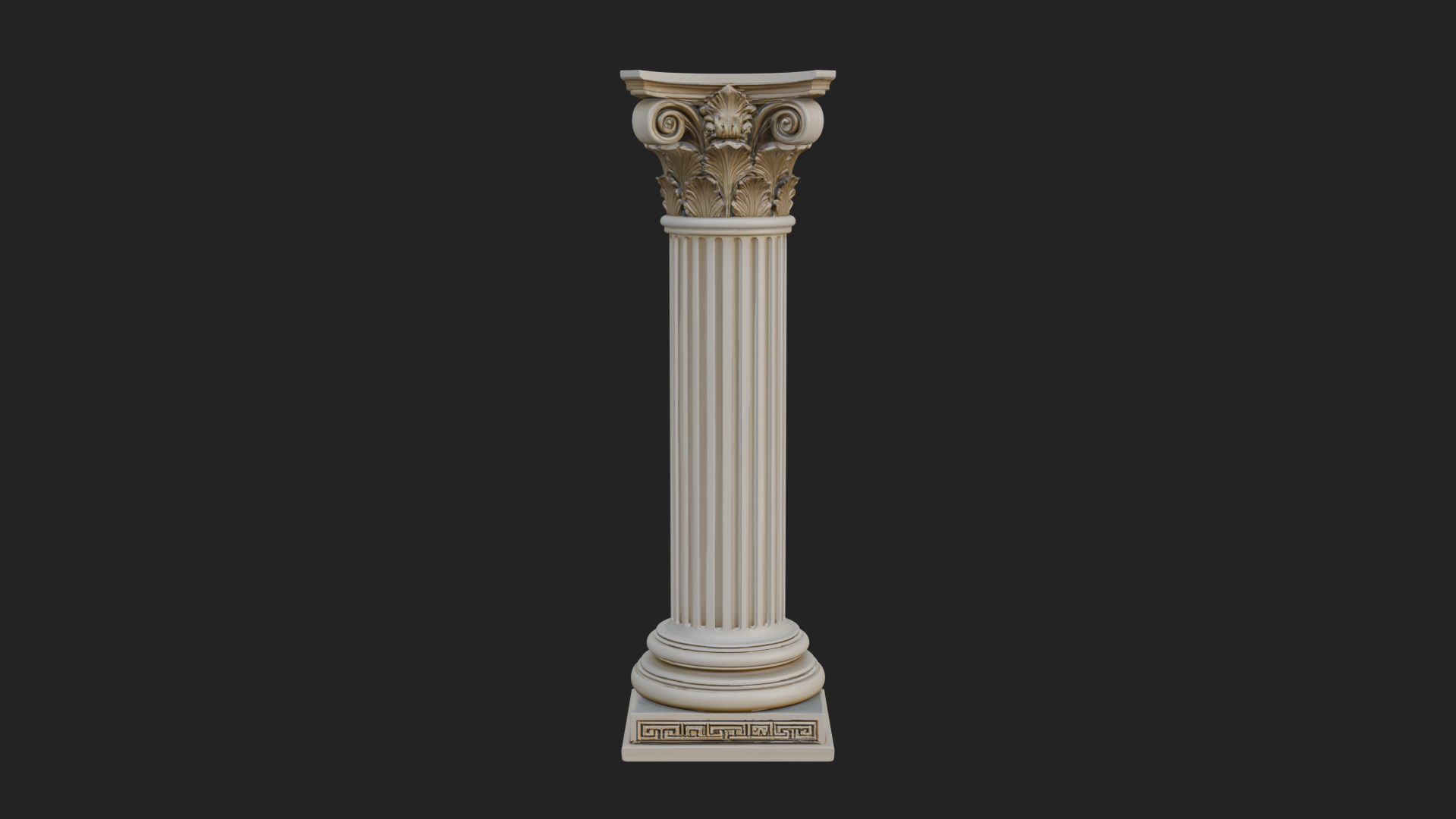 Fluted Stone Column Design 17 3D Print Model 3D Model