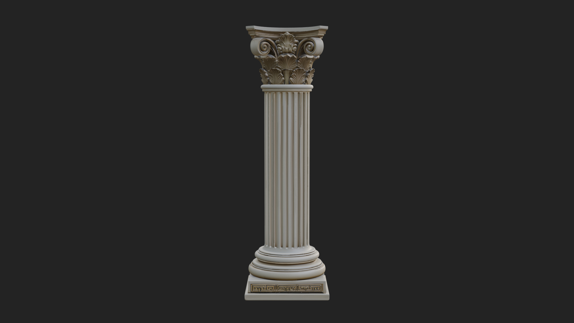 Fluted Stone Column Design 17 3D Print Model 3D Model