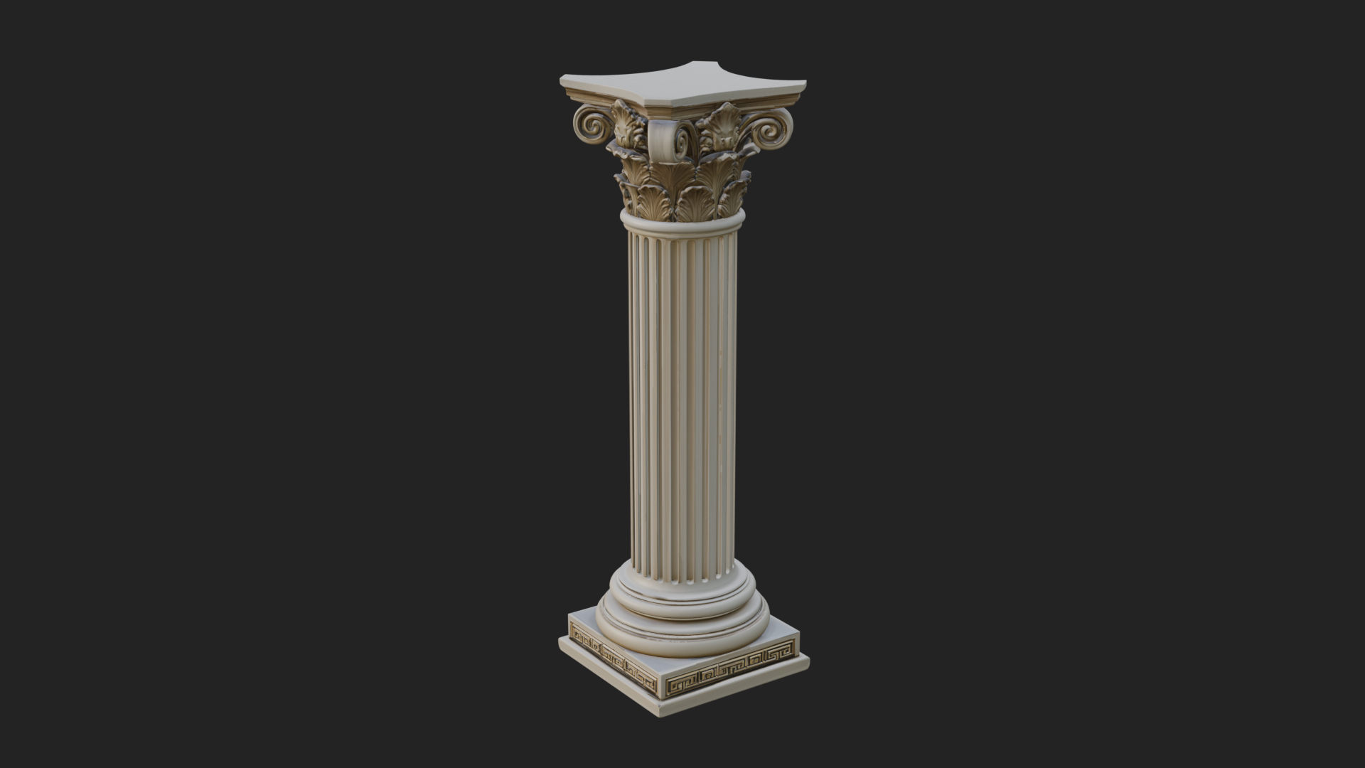 Fluted Stone Column Design 17 3D Print Model 3D Model