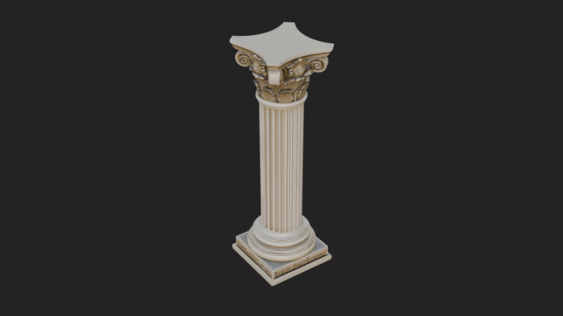 Fluted Stone Column Design 17 3D Print Model 3D Model