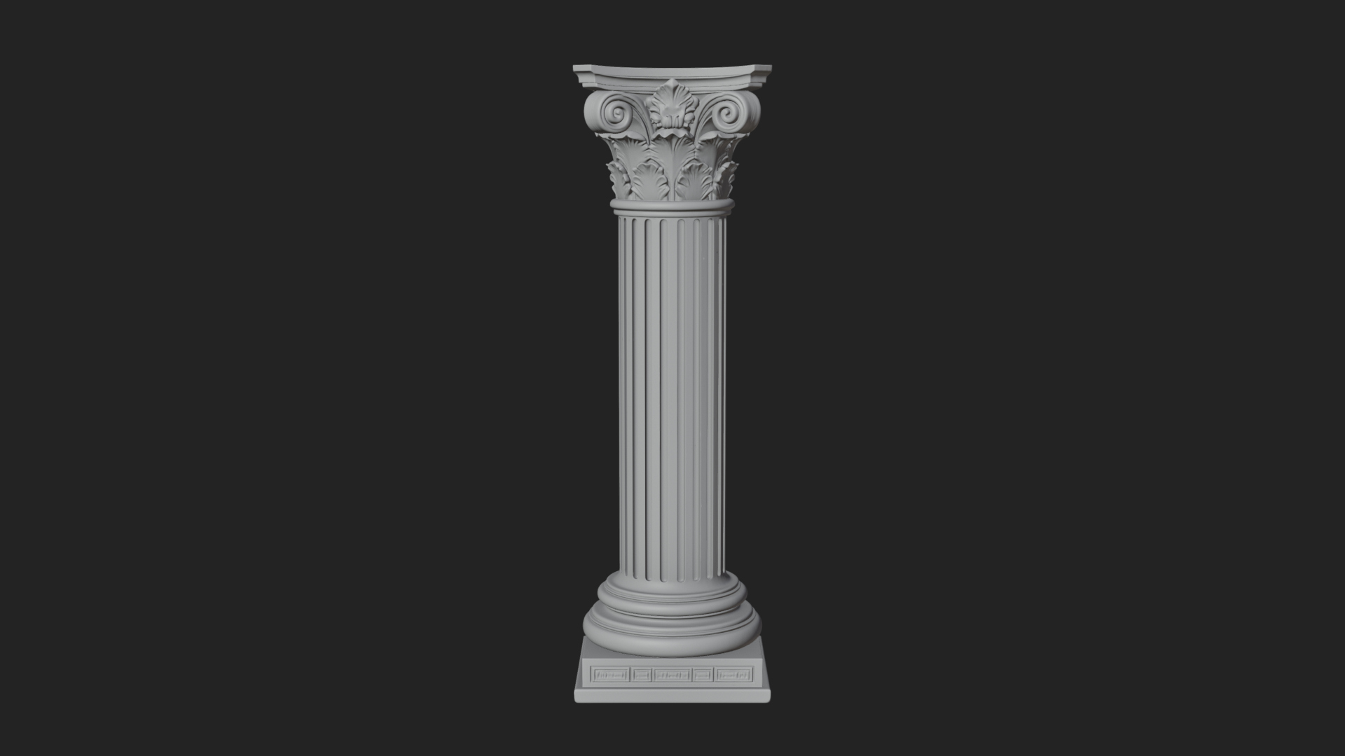 Fluted Stone Column Design 17 3D Print Model 3D Model