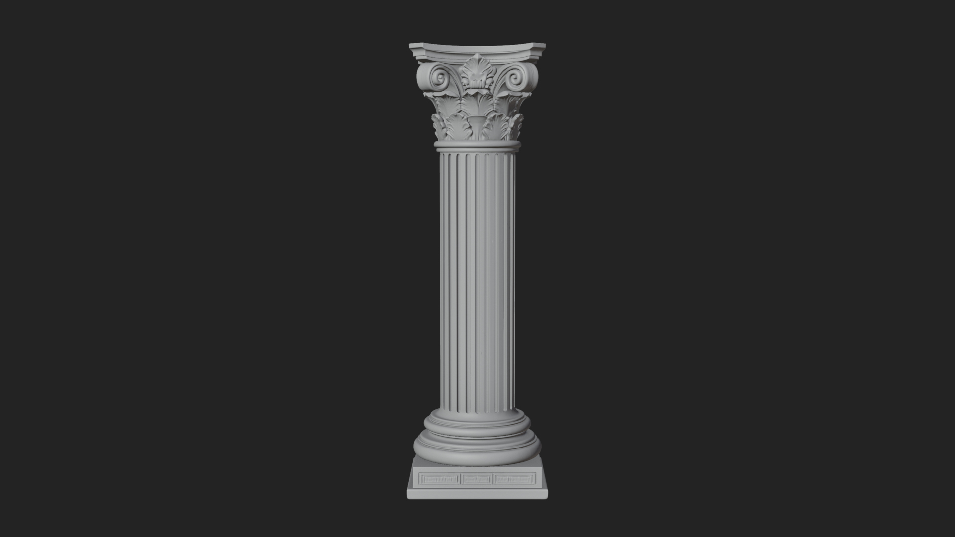 Fluted Stone Column Design 17 3D Print Model 3D Model