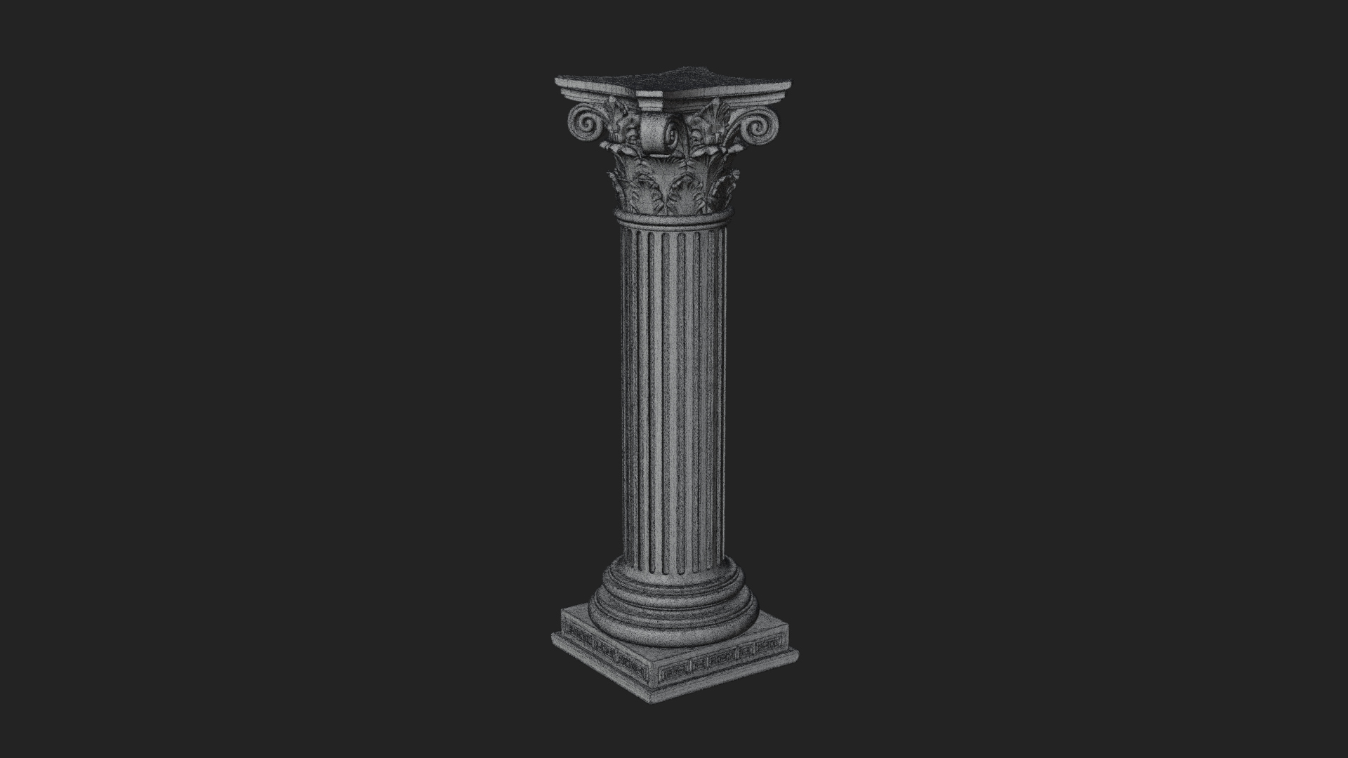 Fluted Stone Column Design 17 3D Print Model 3D Model