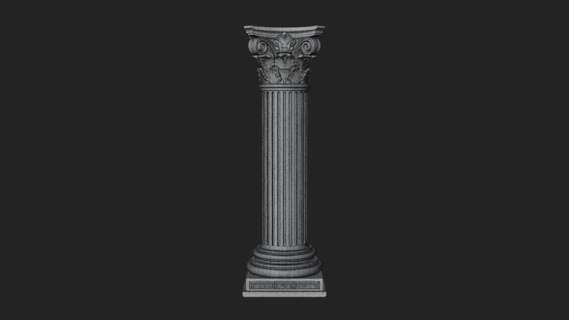 Fluted Stone Column Design 17 3D Print Model 3D Model