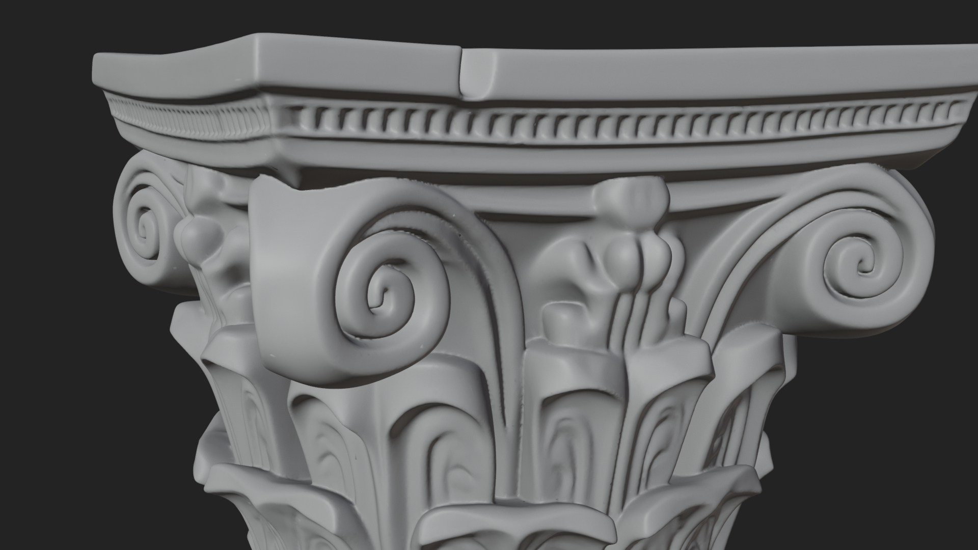 Fluted Stone Column Design 18 3D Print Model 3D Model