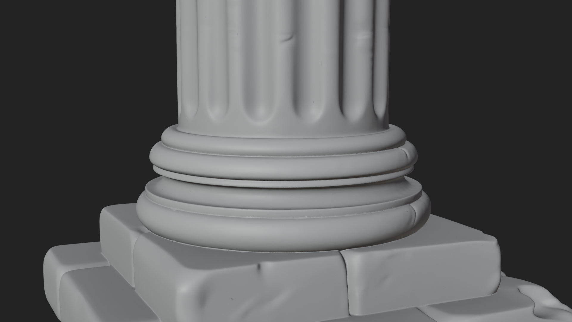 Fluted Stone Column Design 18 3D Print Model 3D Model