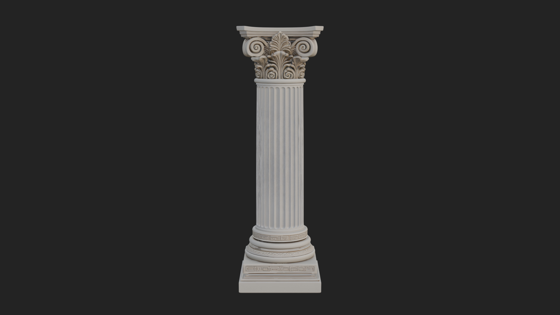 Fluted Stone Column Design 19 3D Print Model 3D Model