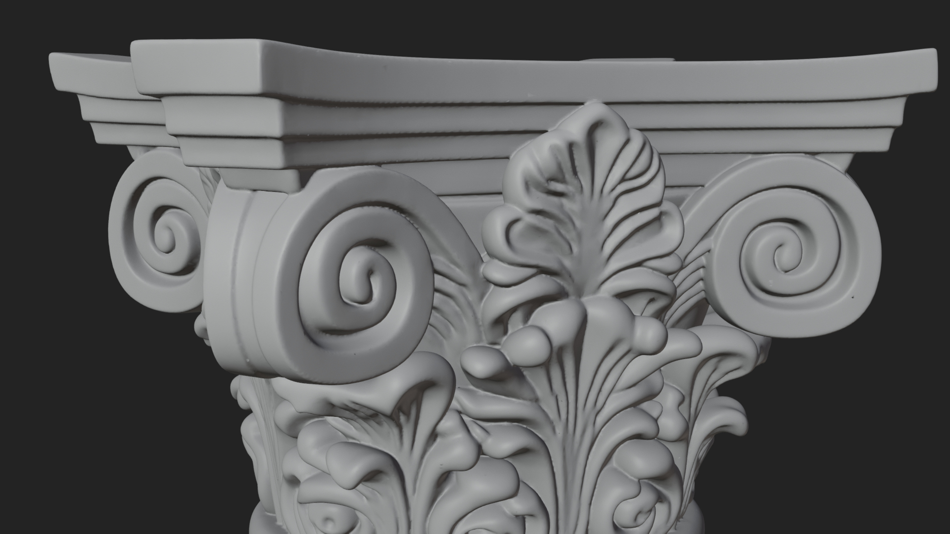 Fluted Stone Column Design 19 3D Print Model 3D Model
