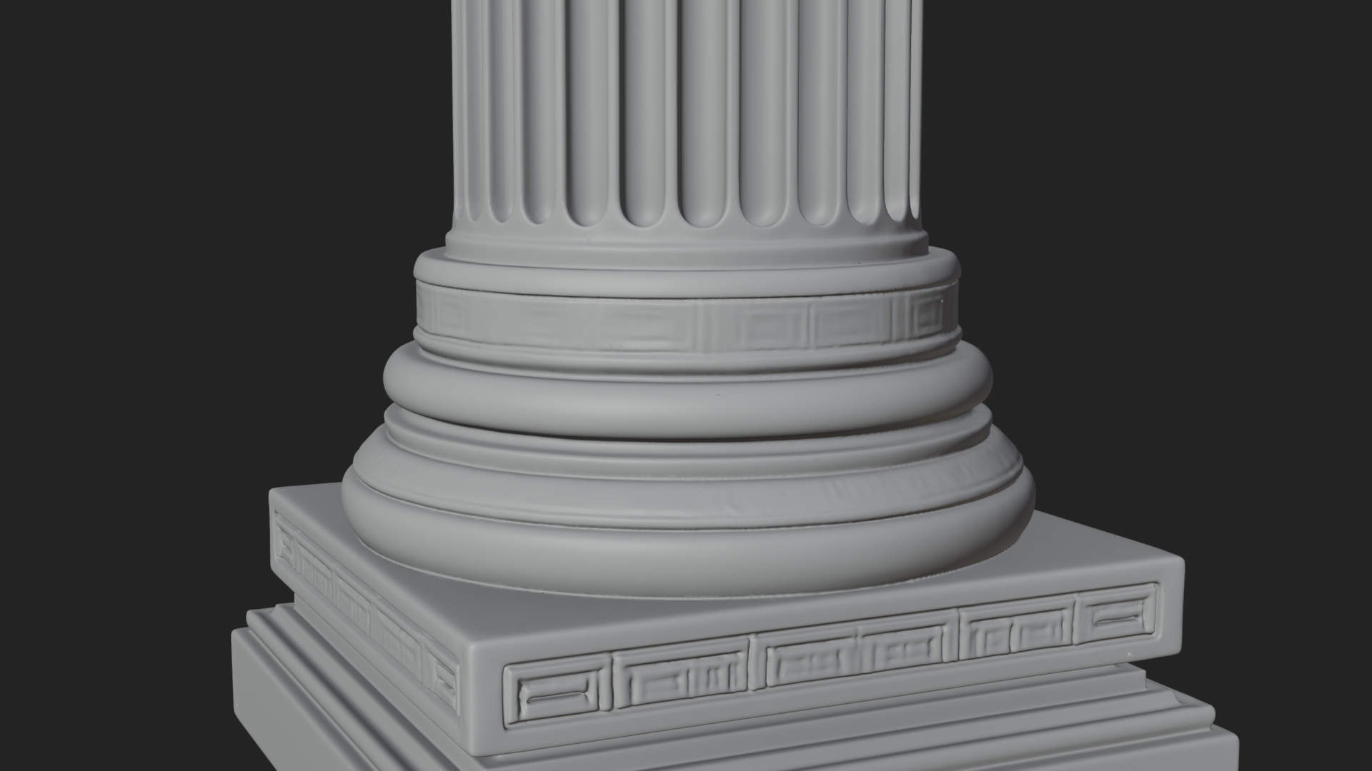 Fluted Stone Column Design 19 3D Print Model 3D Model