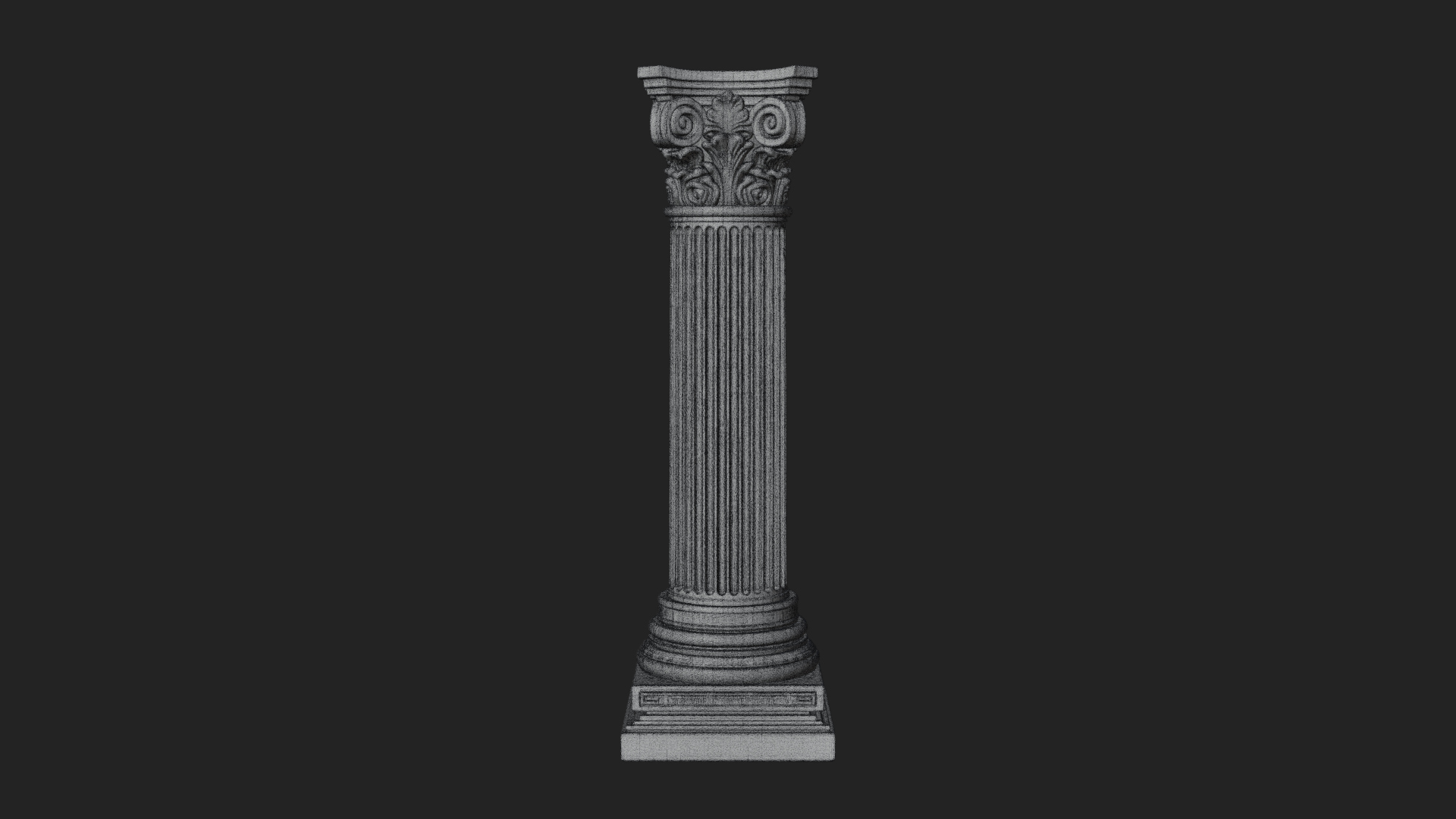 Fluted Stone Column Design 19 3D Print Model 3D Model