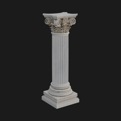 Fluted Stone Column Design 19 3D Print Model