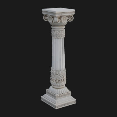 Fluted Stone Column Design 2 3D Print Model