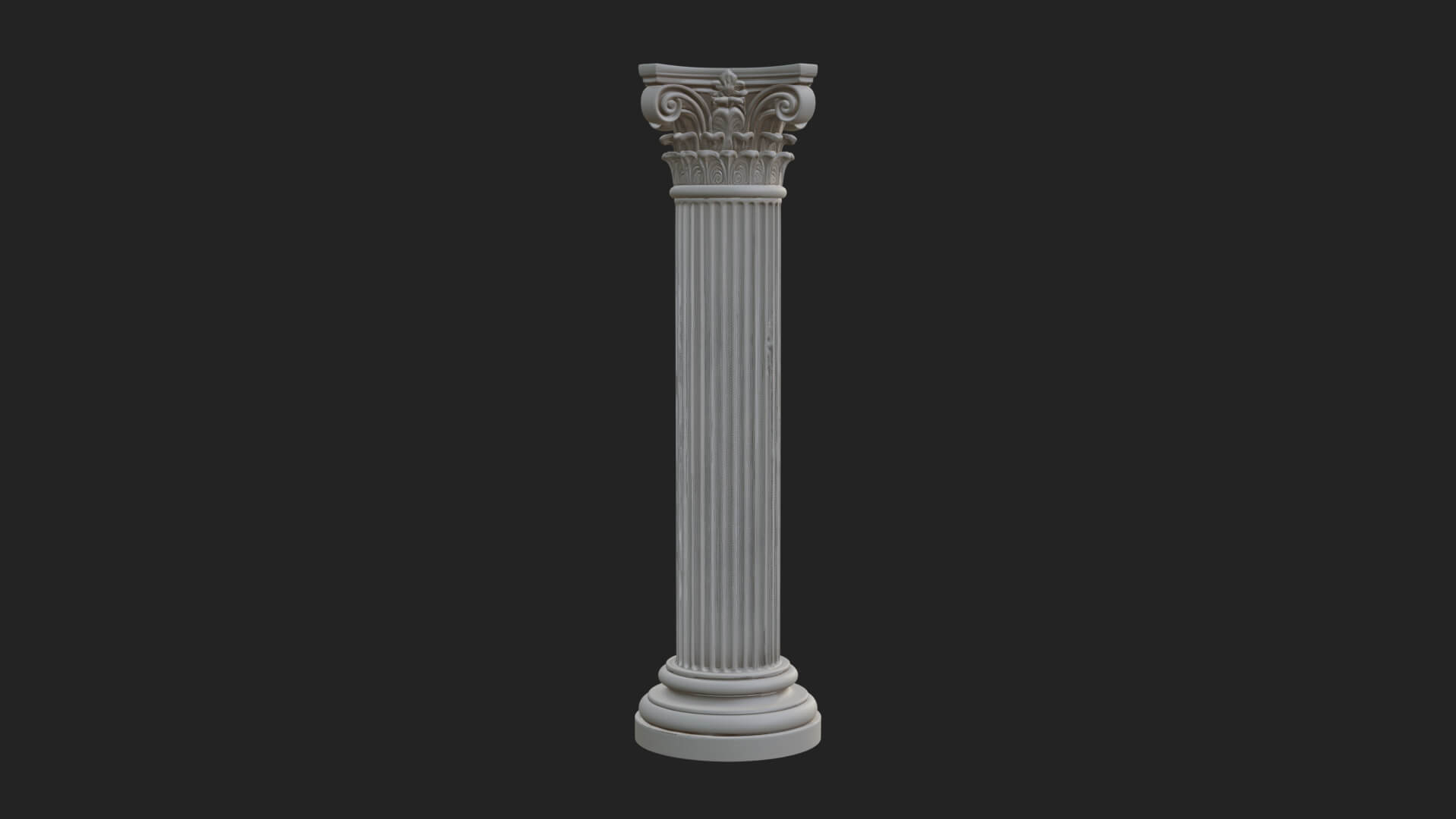 Fluted Stone Column Design 20 3D Print Model 3D Model