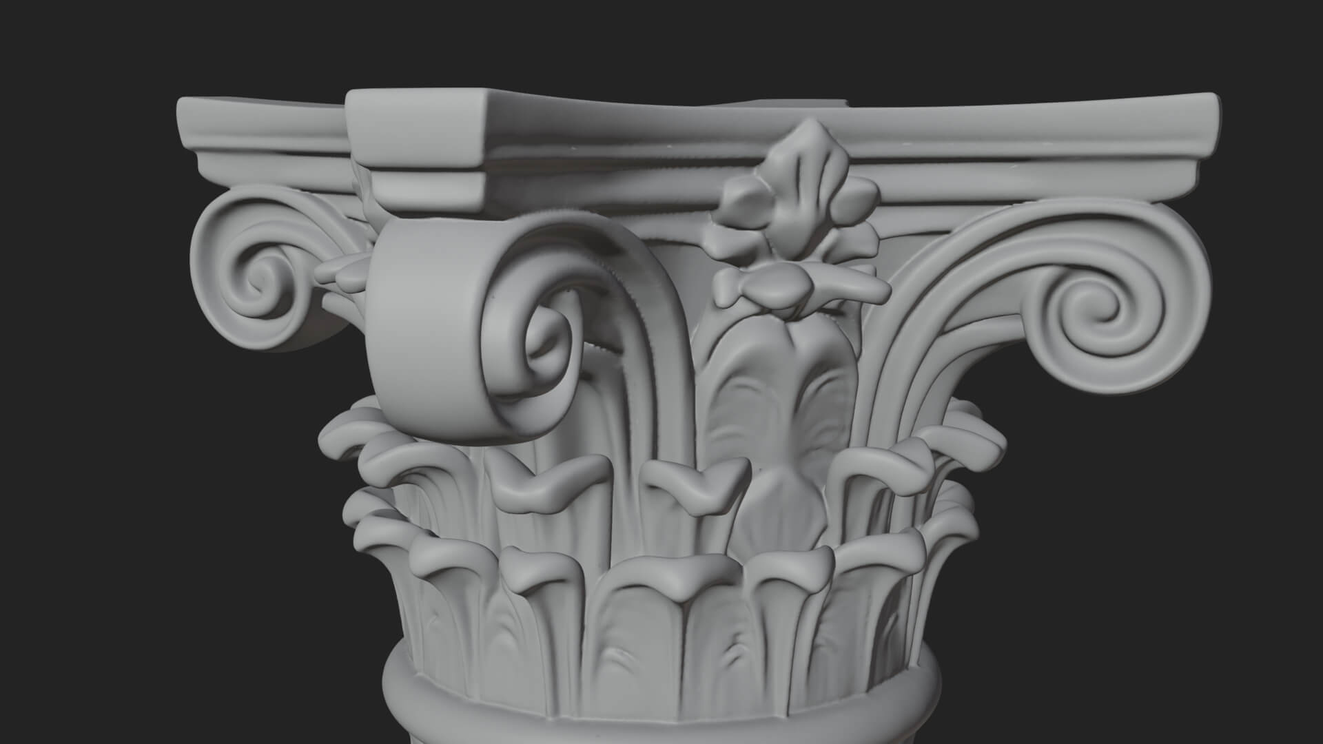 Fluted Stone Column Design 20 3D Print Model 3D Model