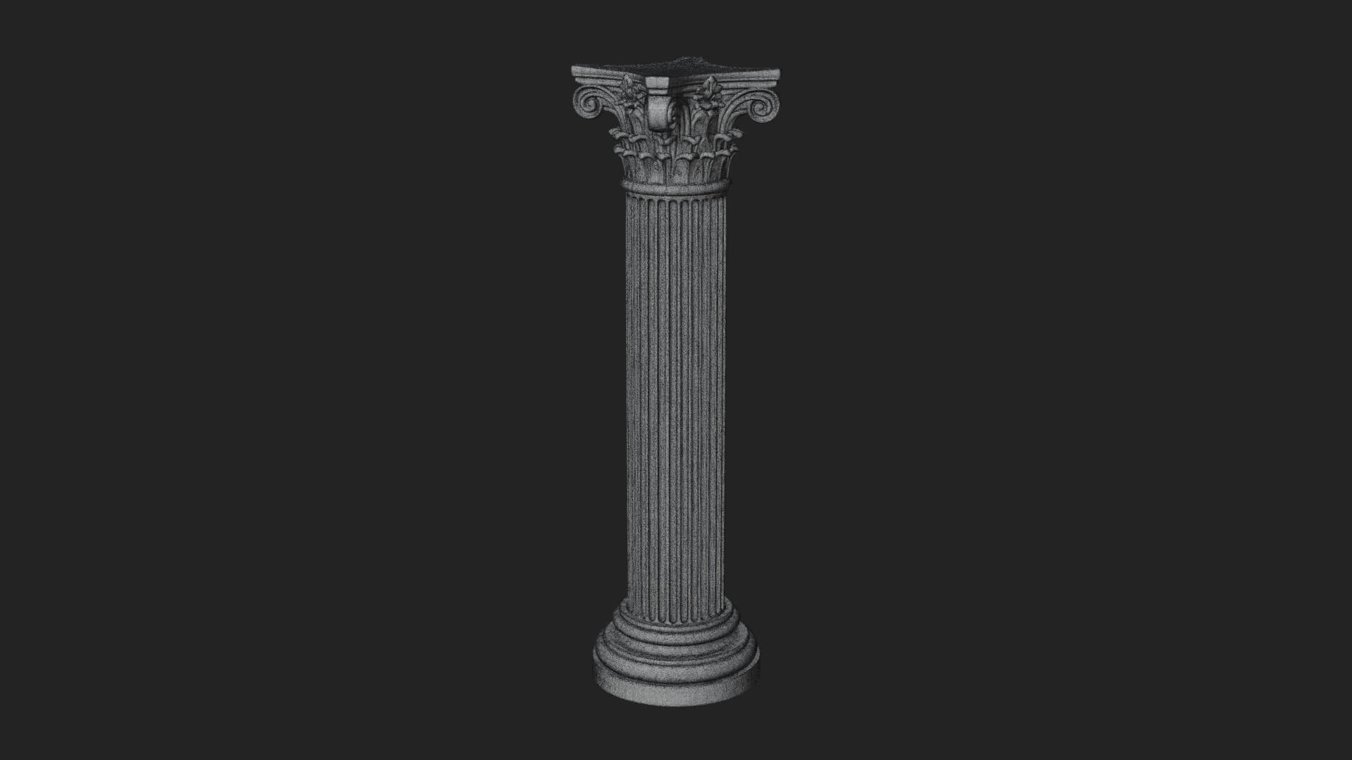 Fluted Stone Column Design 20 3D Print Model 3D Model